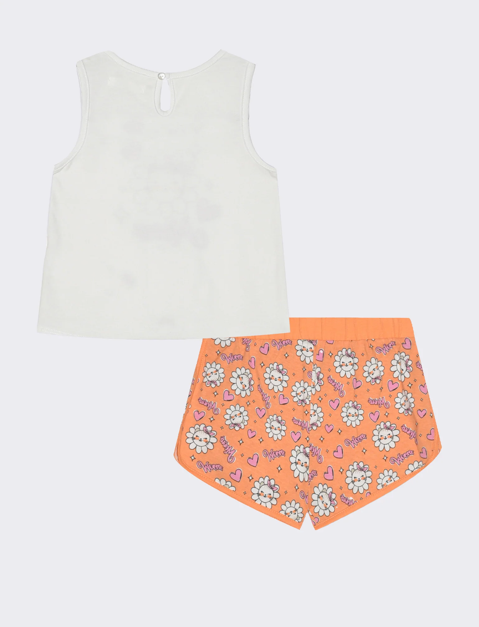 Completo canotta e shorts da neonata - Bianco - Image 2