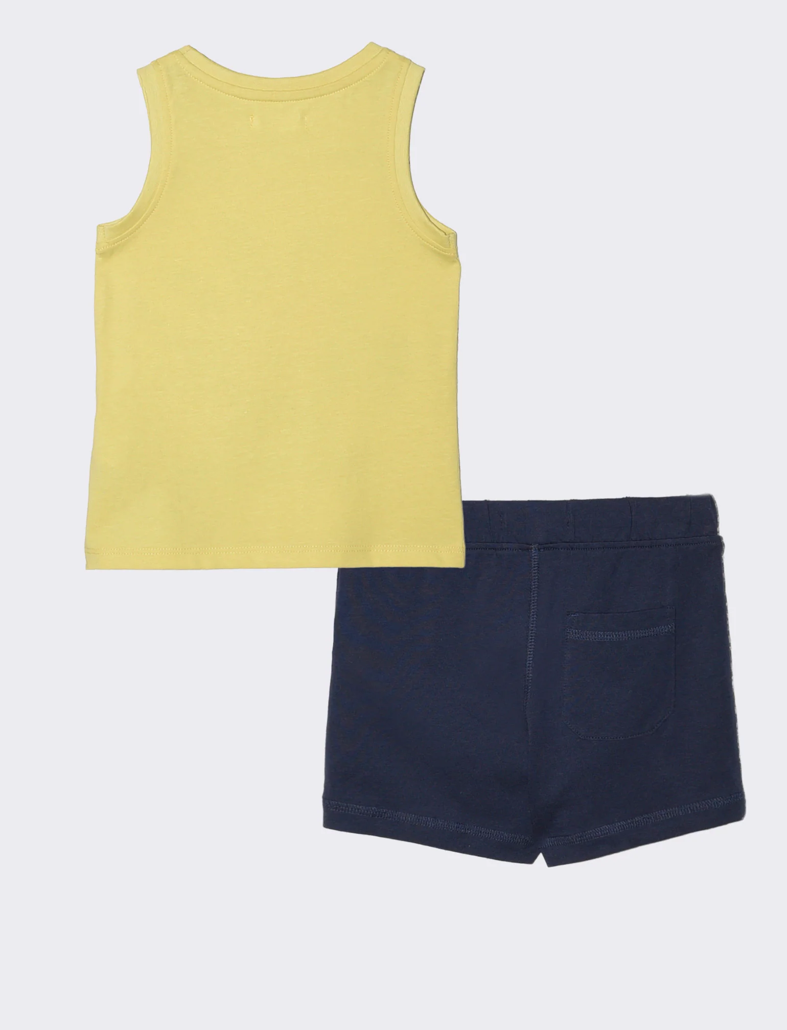 Completo canotta e shorts estivi casual - Giallo - Image 2