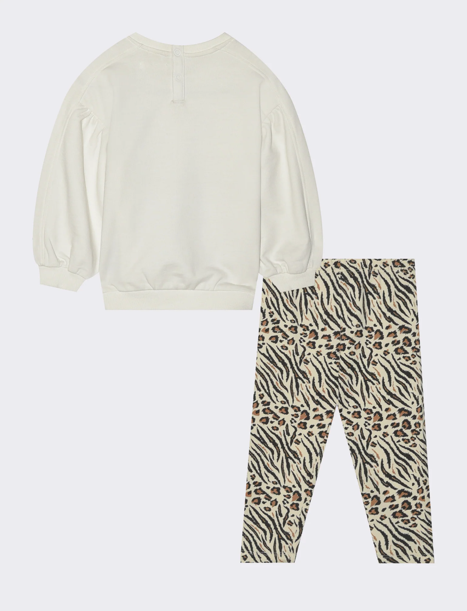 Completo con felpa e leggings. - Bianco latte - Image 2
