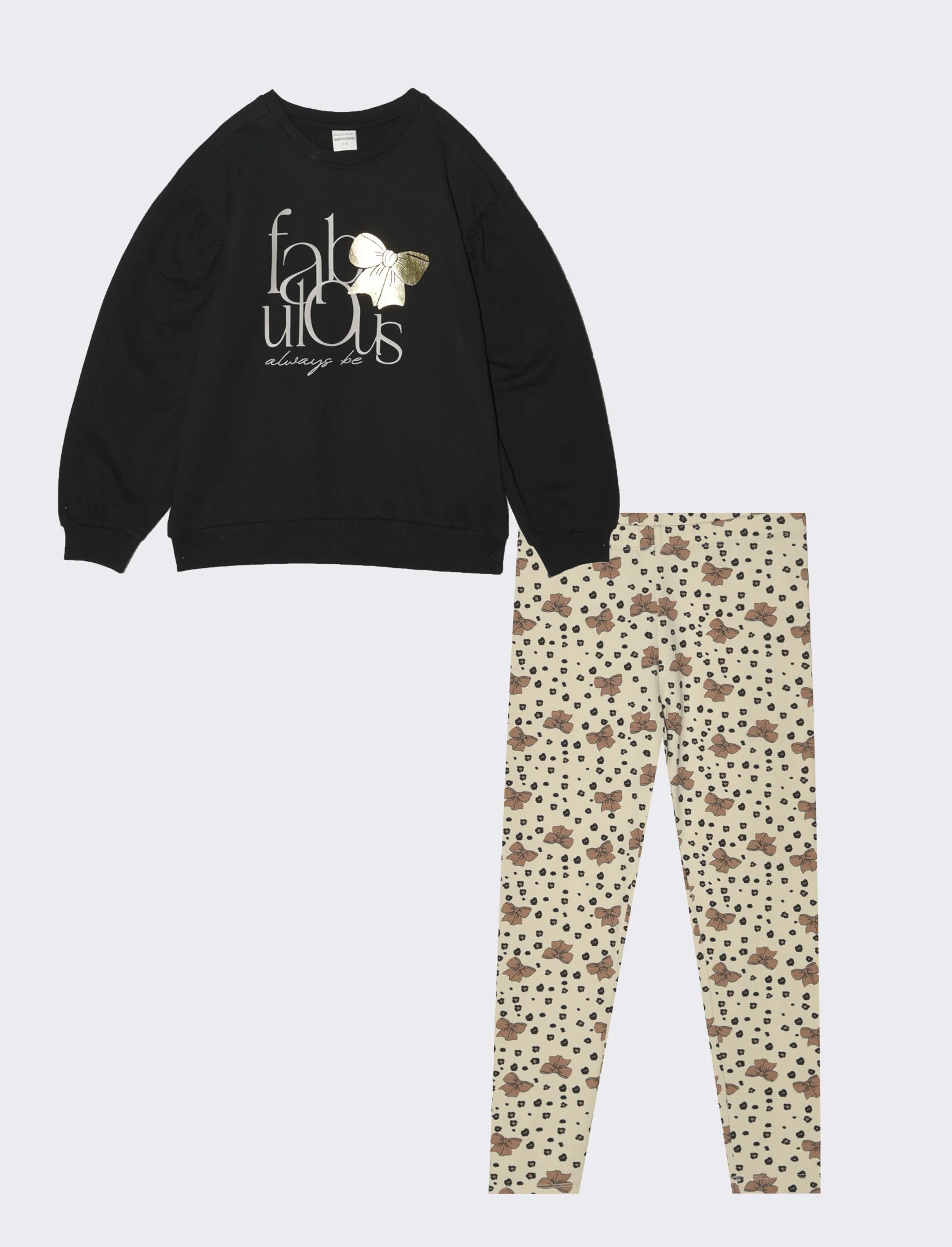 Completo con felpa e leggings. - Nero - Image 2