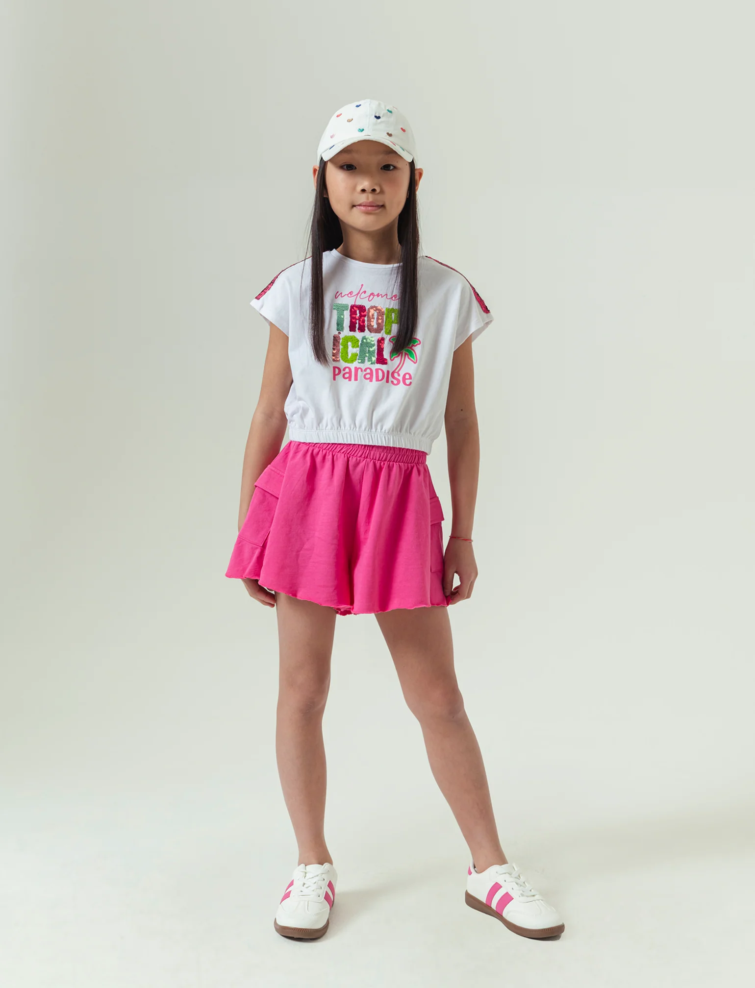 Completo due pezzi bambina - Bianco - Image 2