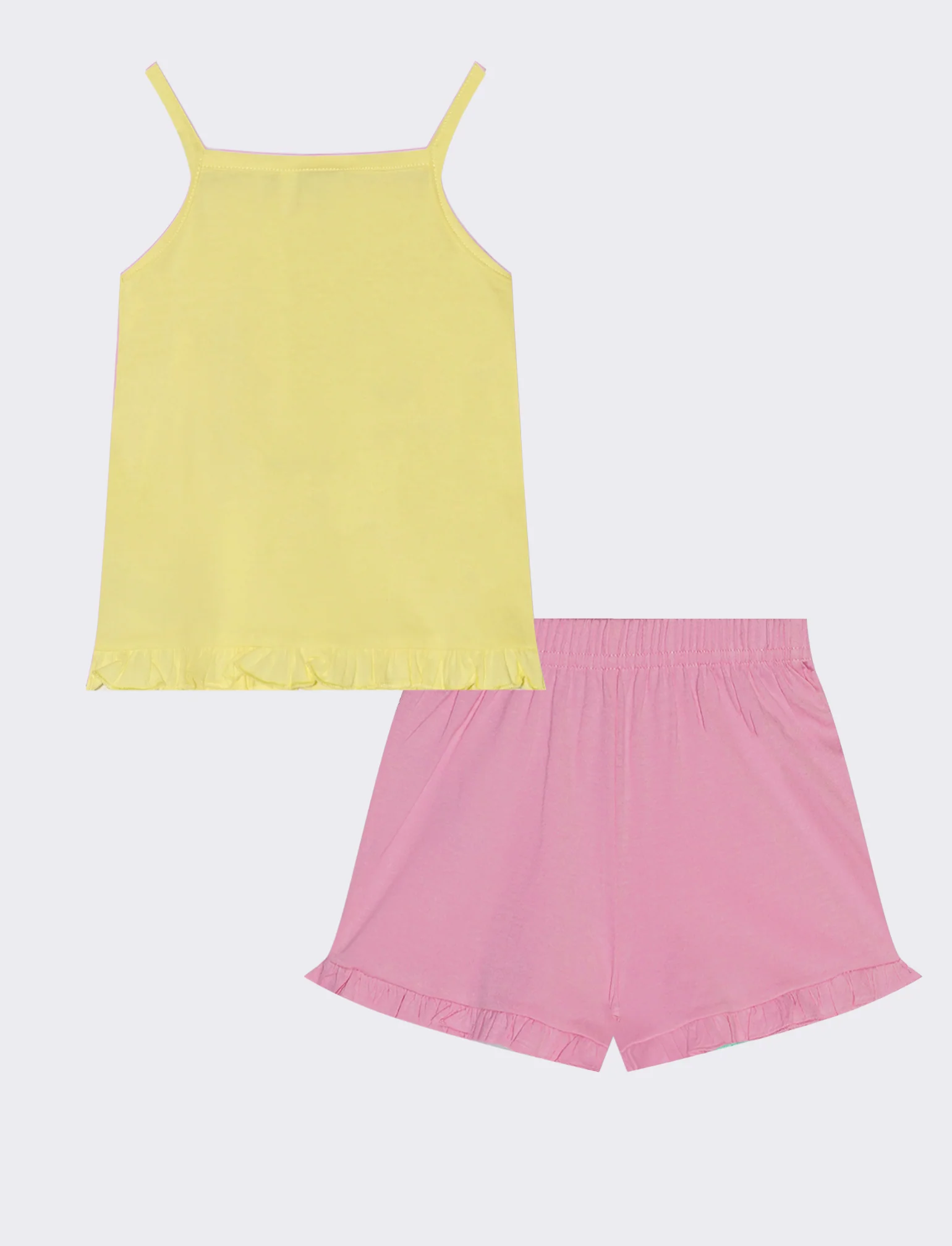 Completo Stitch Set con canotta e shorts - Giallo - Image 2