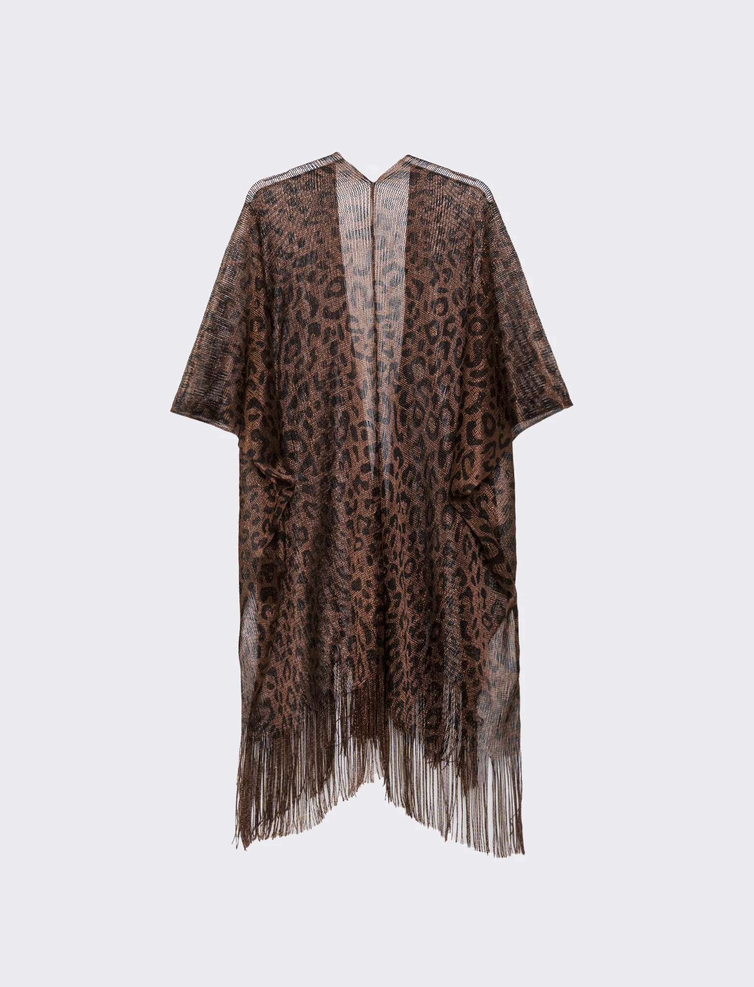 Copricostume mare donna in rete animalier - Marrone - Image 2
