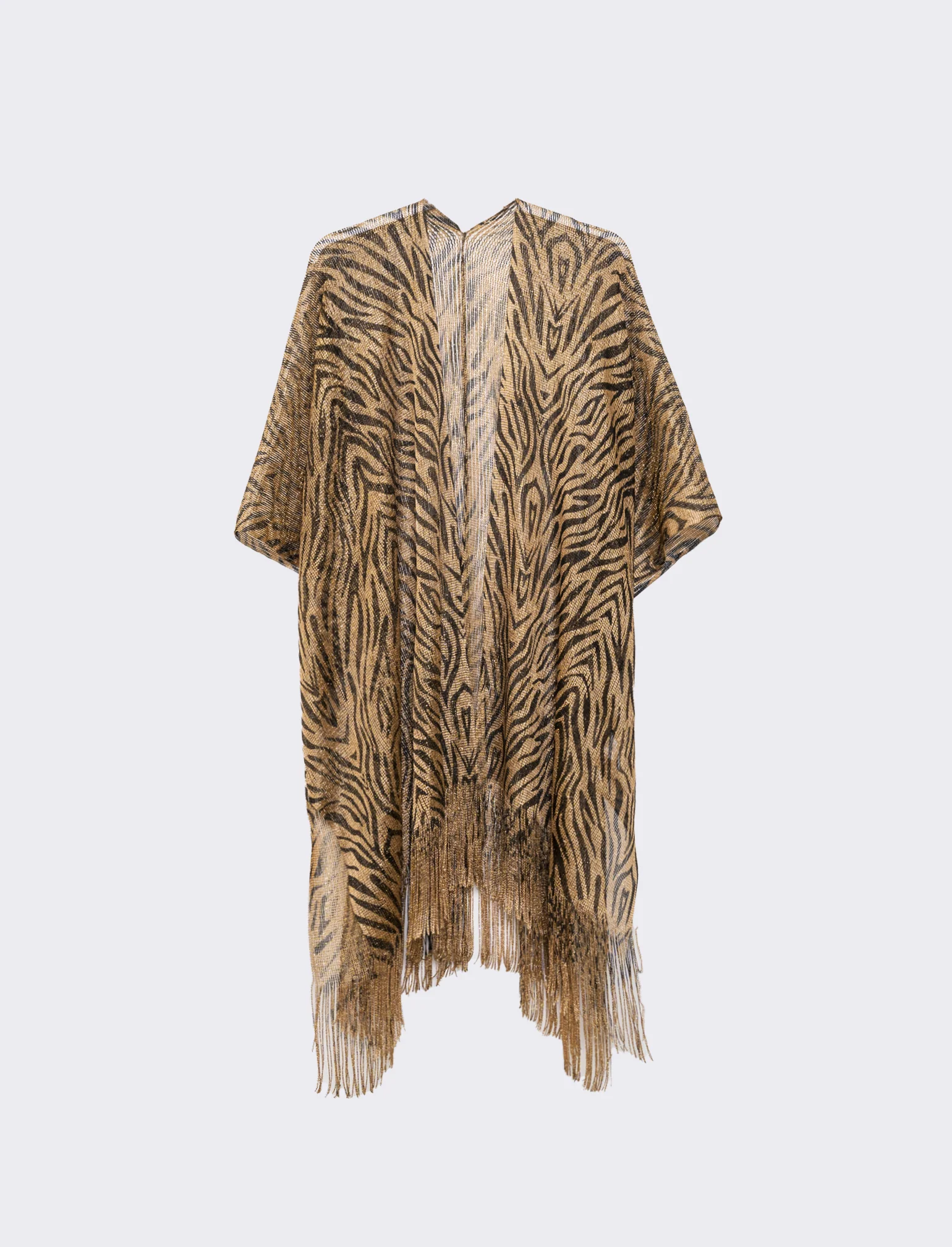 Copricostume mare donna in rete animalier - Oro