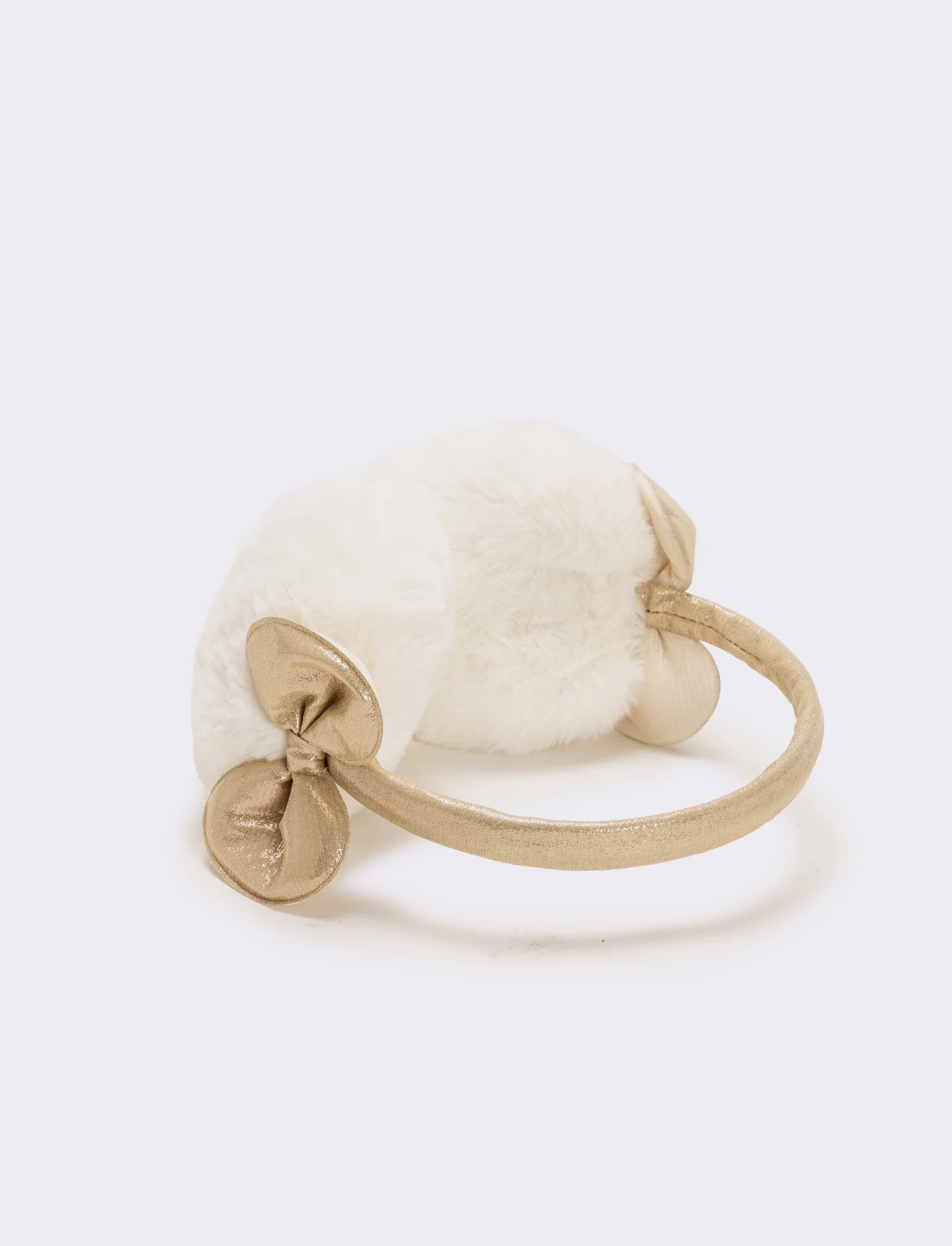 Copriorecchie con fiocco bambina - Oro - Image 3