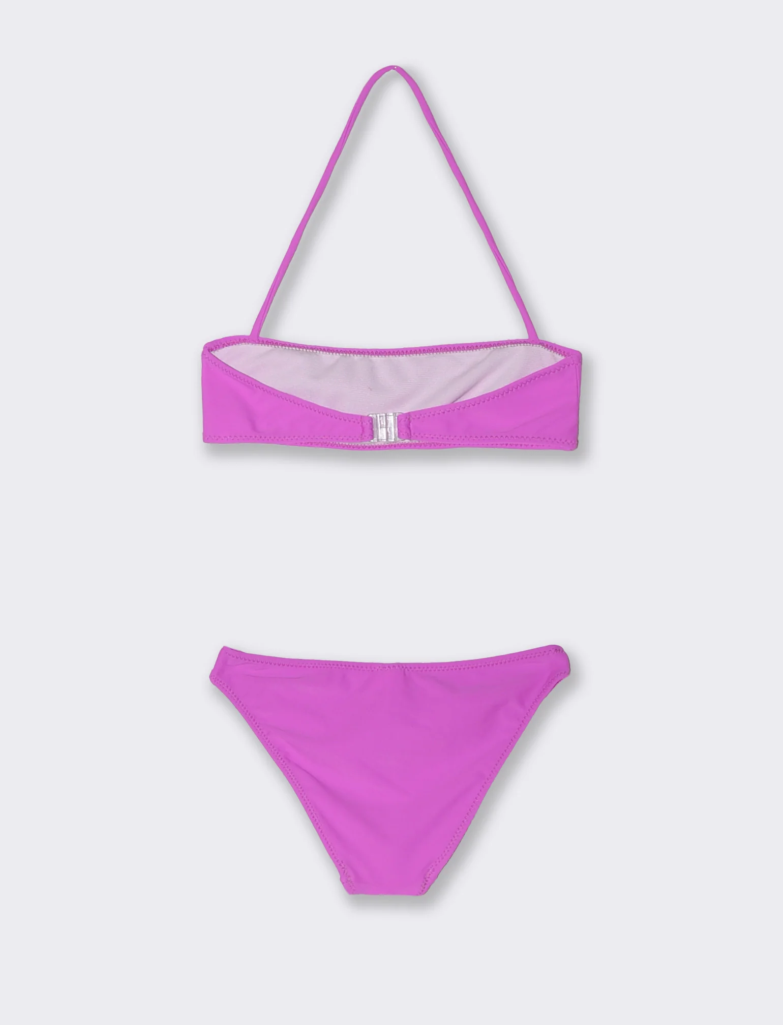Costume due pezzi bambina con strass fiocco - Viola orchidea - Image 2