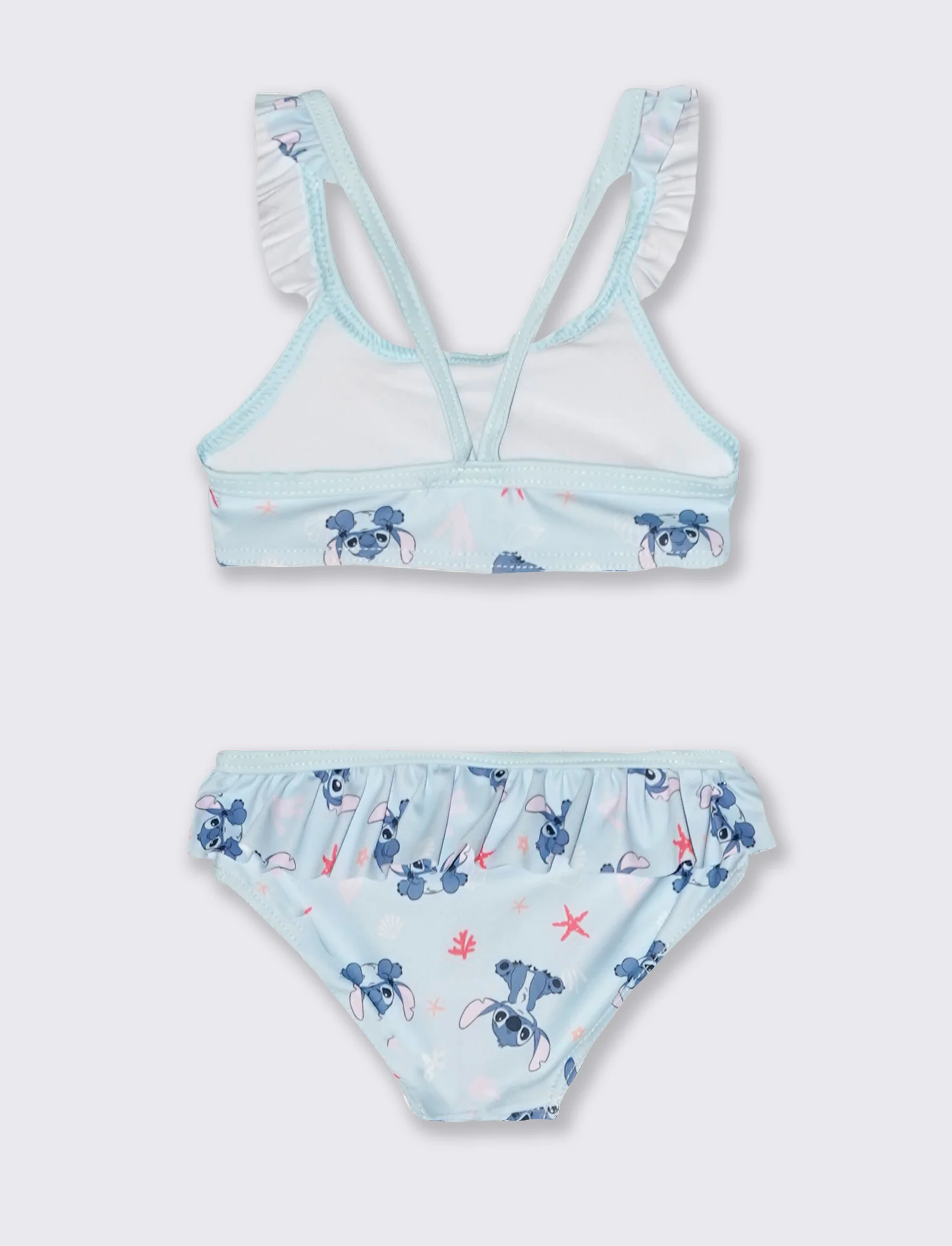 Costume due pezzi Stitch con rouches - Azzurro - Image 2
