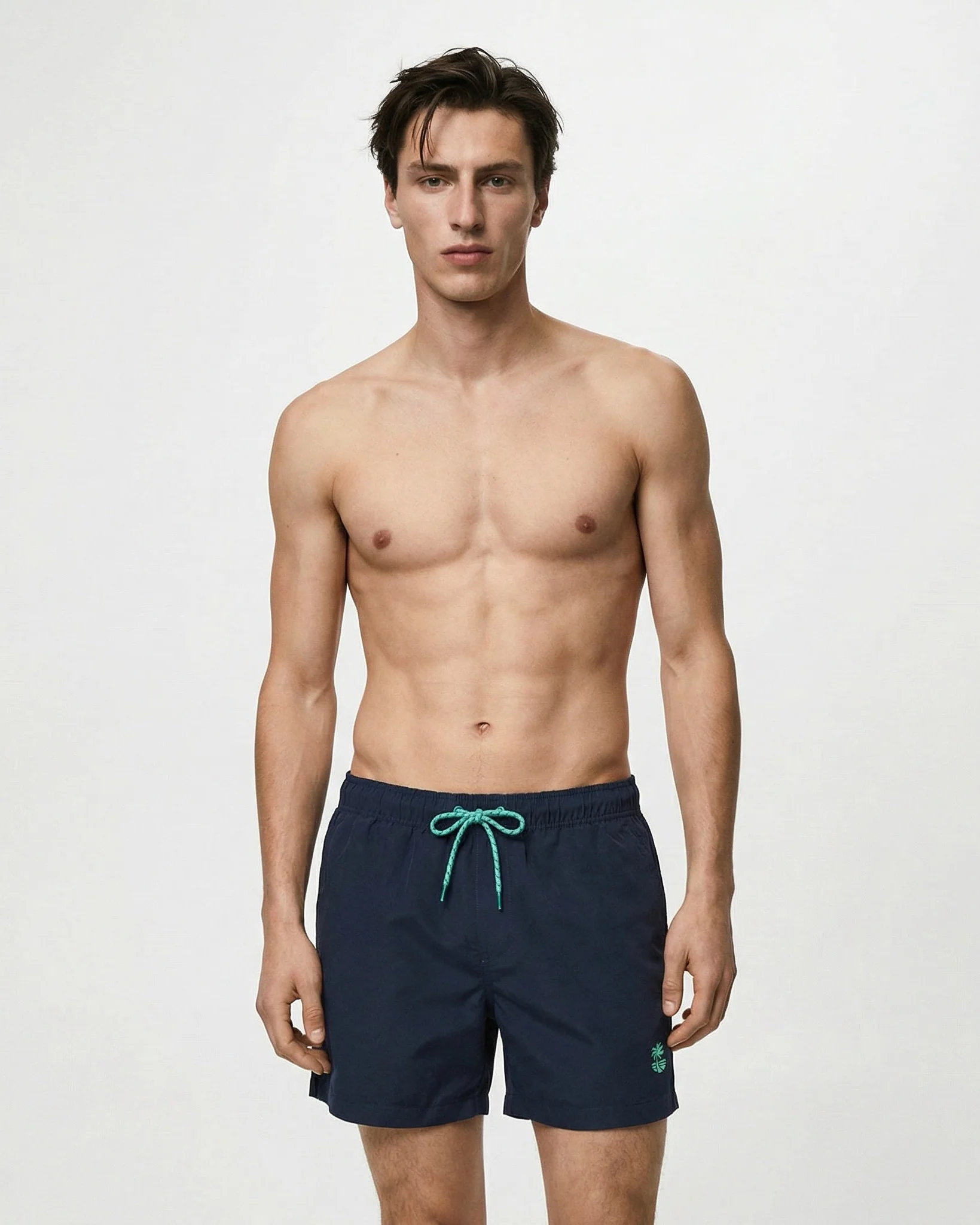 Costume Mare Basic con Fodera Rete Interna - Blu - Image 3