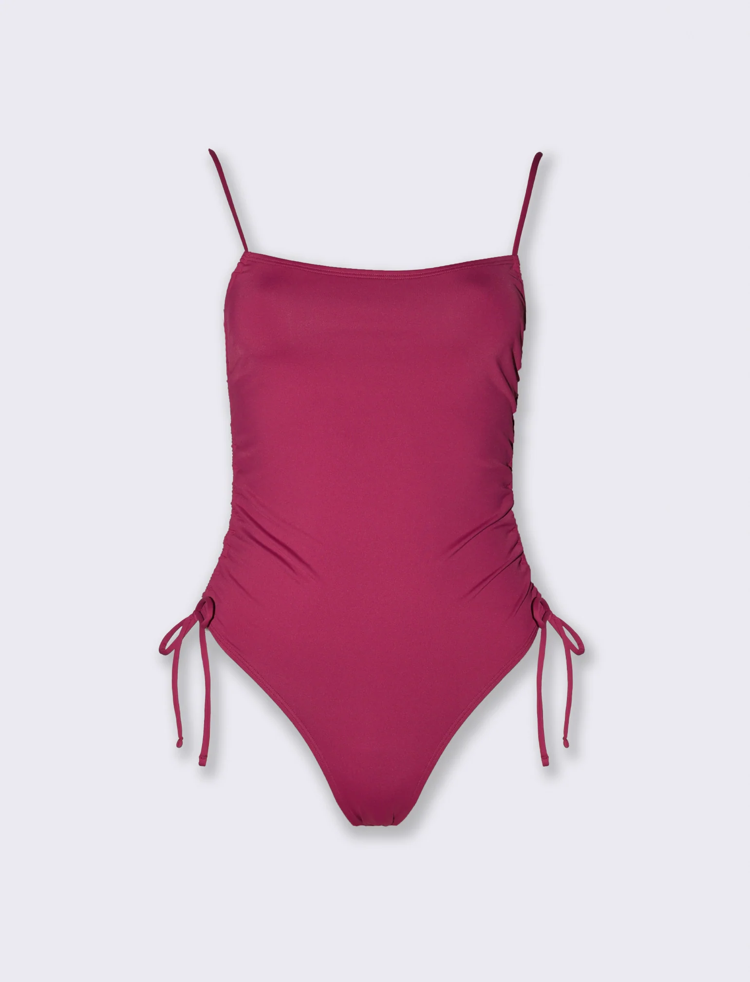 Costume mare donna intero con laccetti - Lampone - Image 2