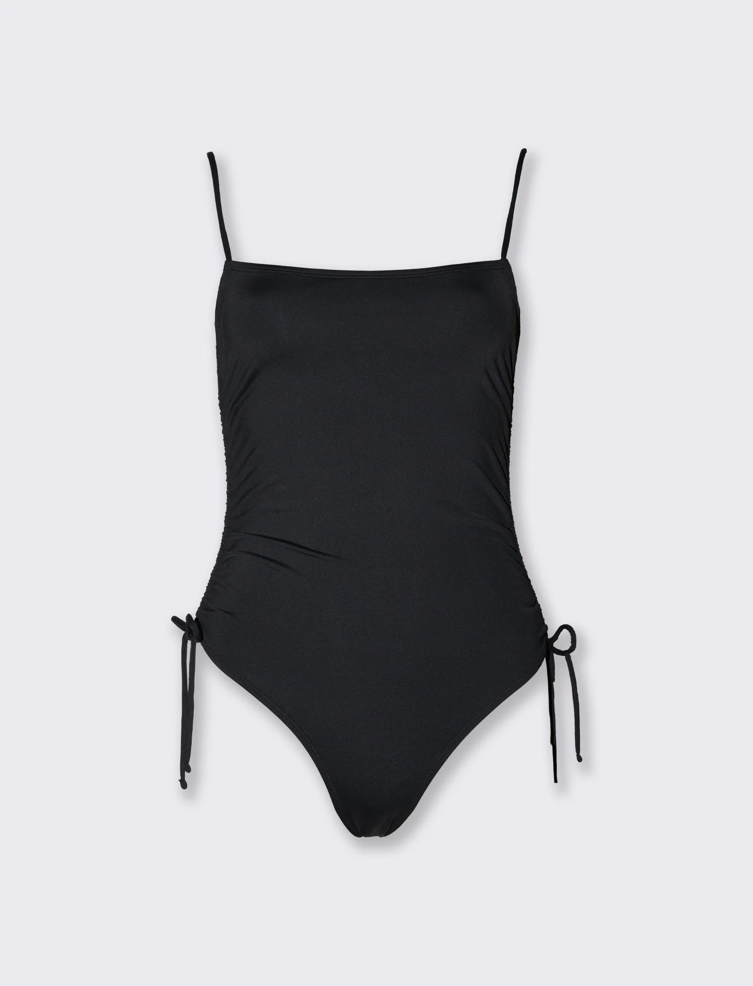 Costume mare donna intero con laccetti - Nero - Image 3