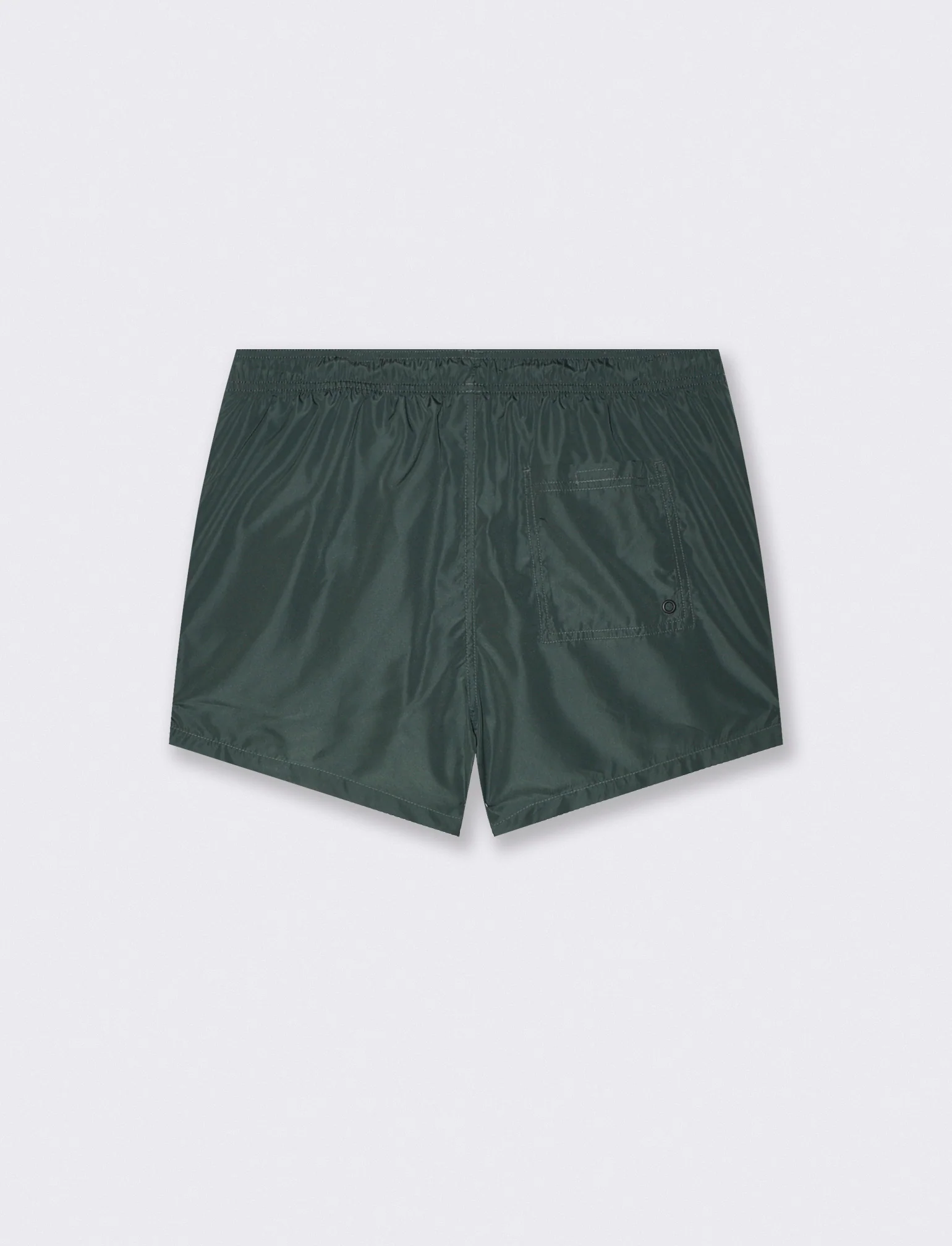Costume Mare Sportivo con Tasche e Nastrino - Verde petrolio - Image 2