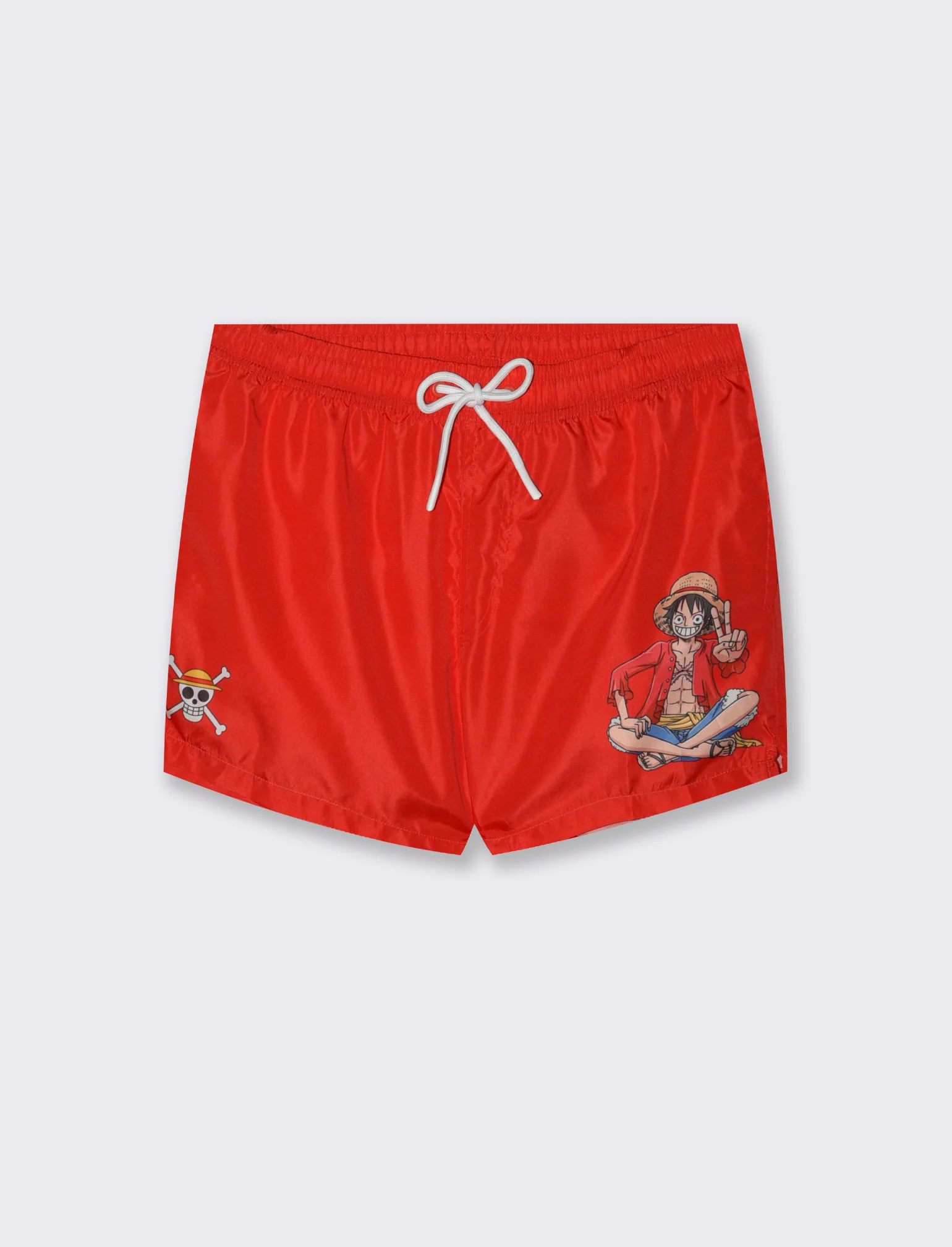 Costume mare stampa one piece da uomo - Rosso - Image 2