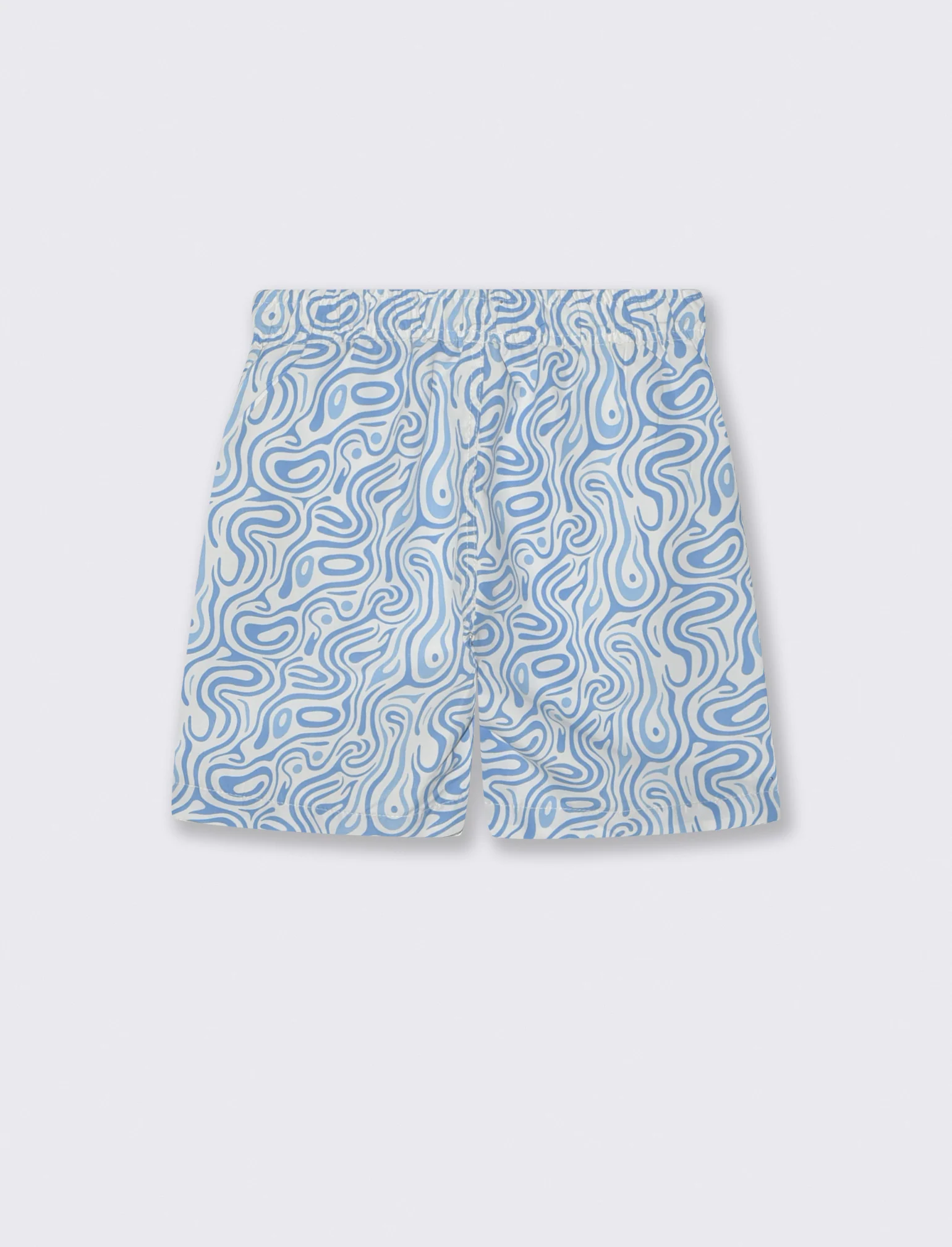 Costume pantaloncino stampato estivo - Azzurro - Image 4