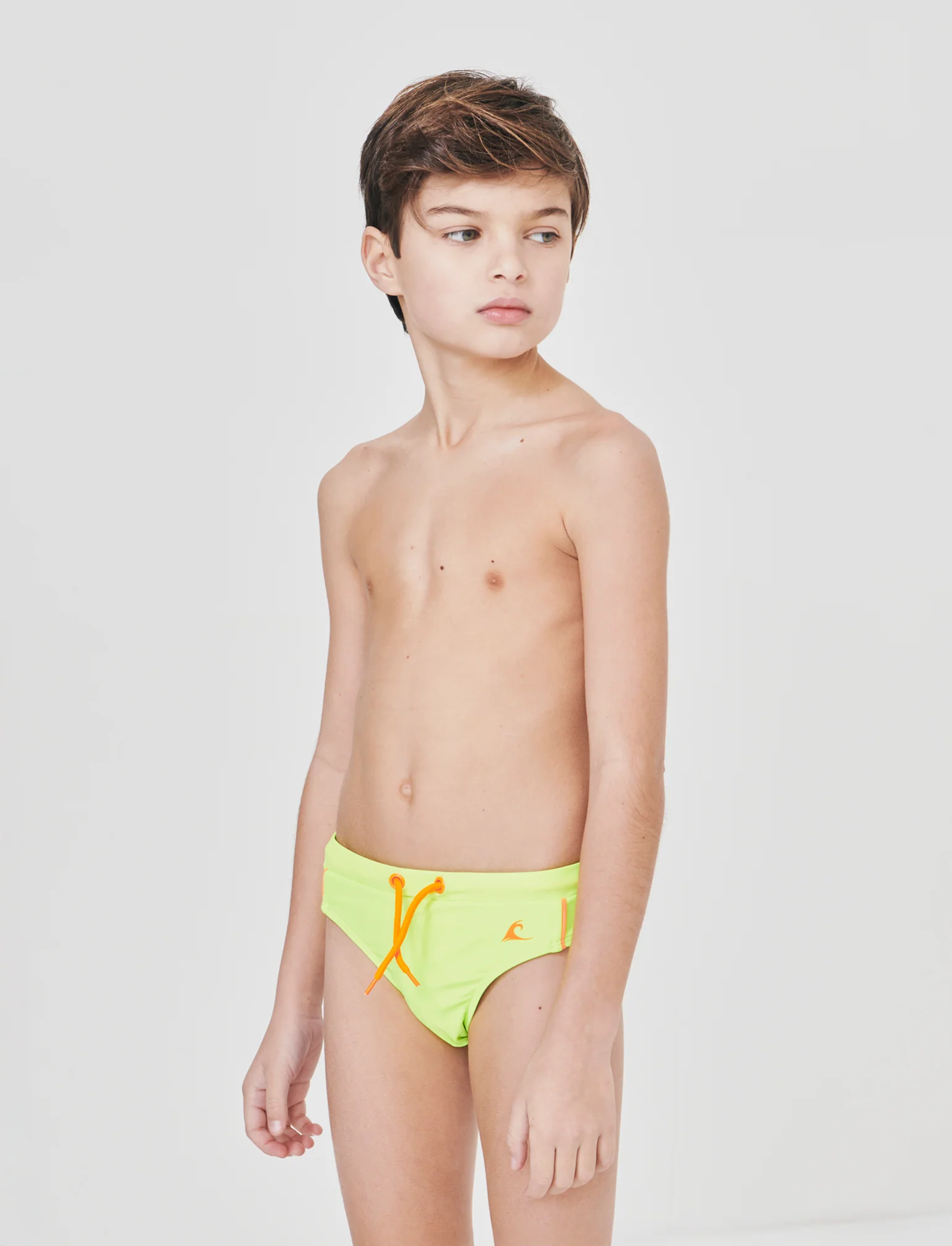 Costume slip elastico con stampa fluo - Giallo - Image 2