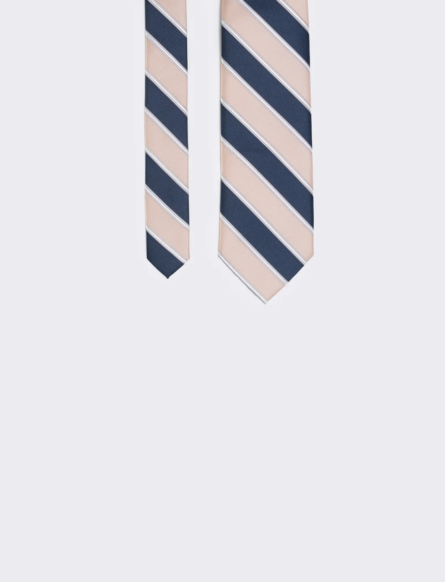 Cravatta fantasia 8cm per uomo elegante - blu bianco - Image 2