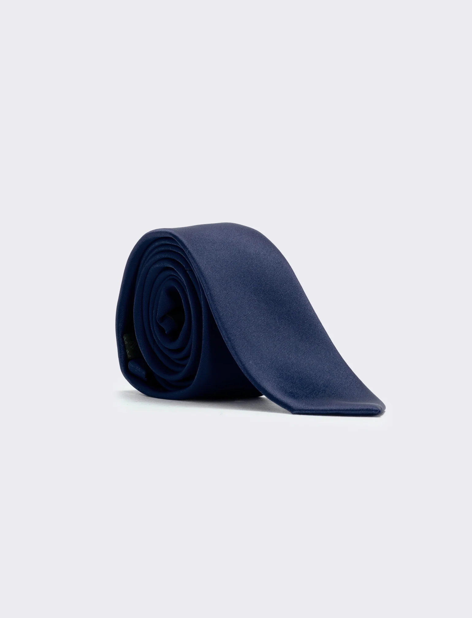 Cravatta raso 5 cm per uomo elegante - Blu navy