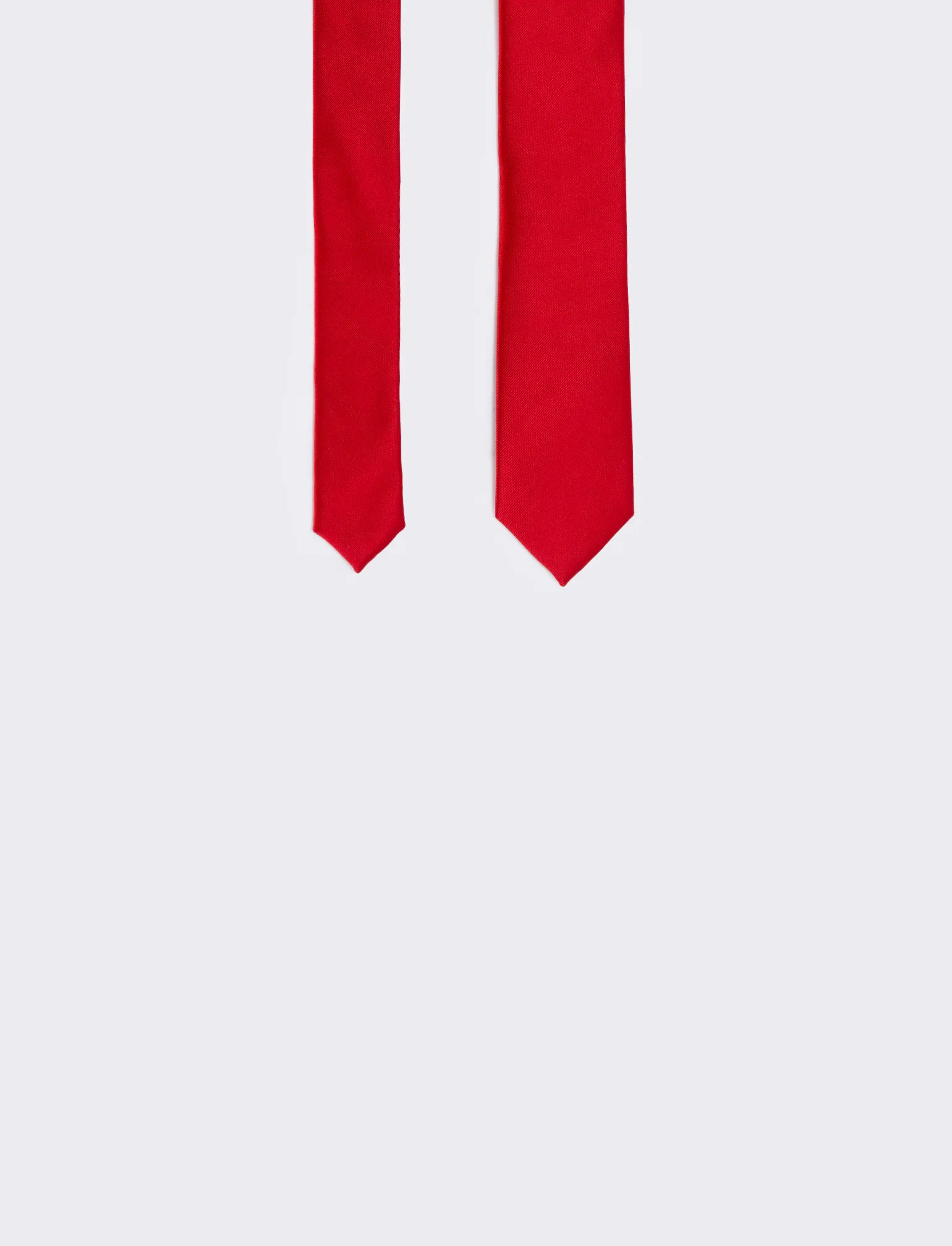Cravatta raso 5 cm per uomo elegante - Rosso - Image 2