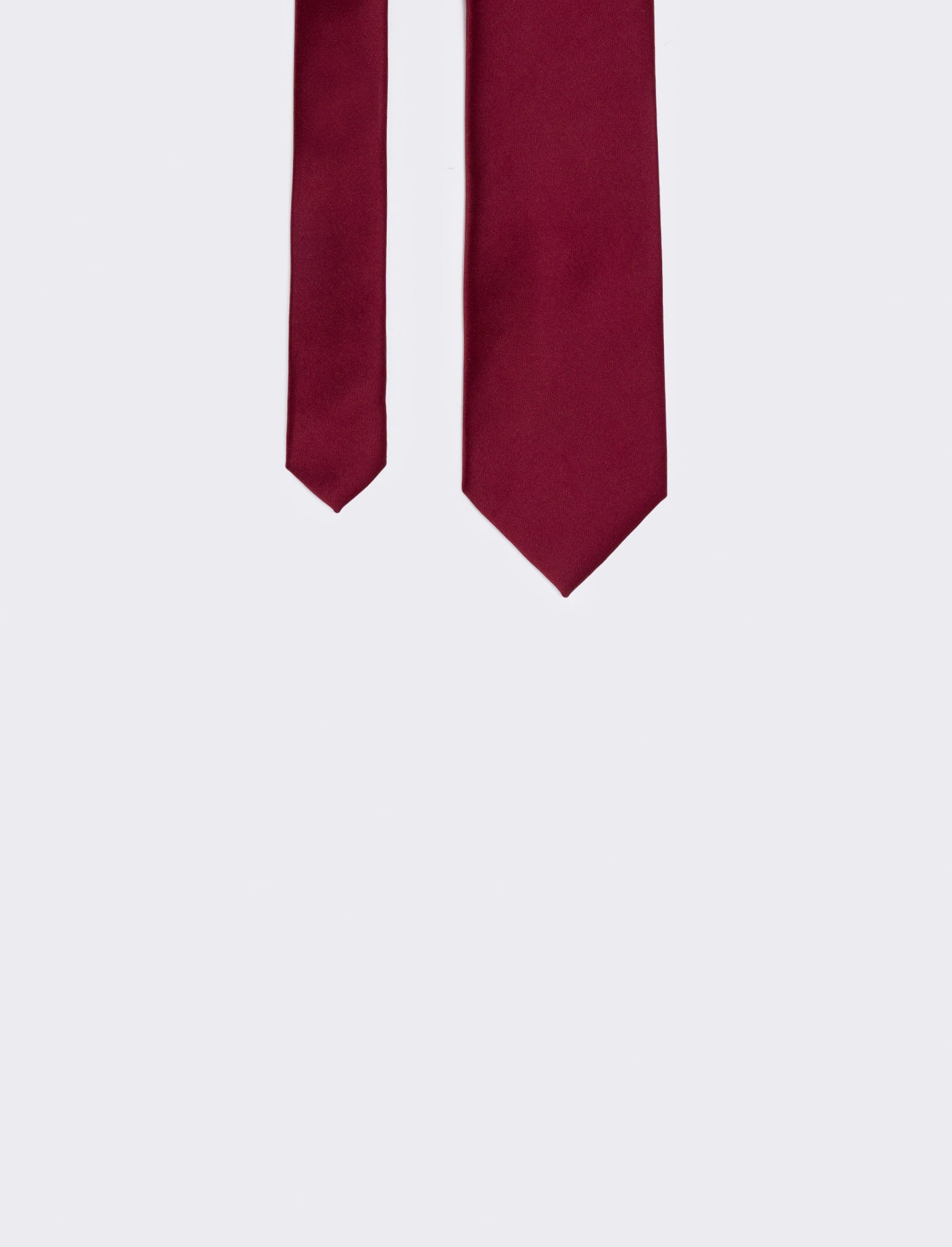 Cravatta raso 8 cm per uomo elegante - Bordeaux - Image 2