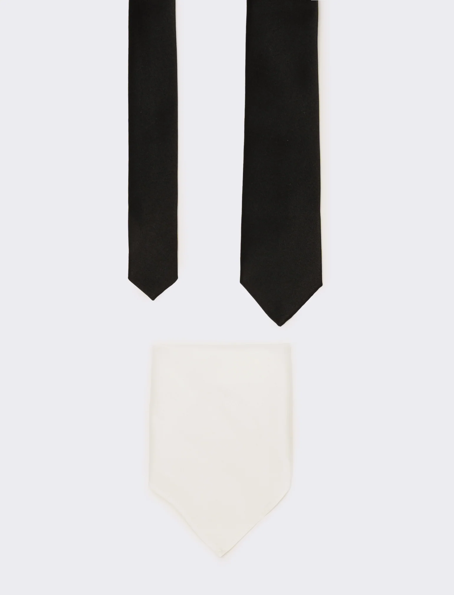 Cravatta uomo 6,3cm + pochette - Bianco-nero - Image 2