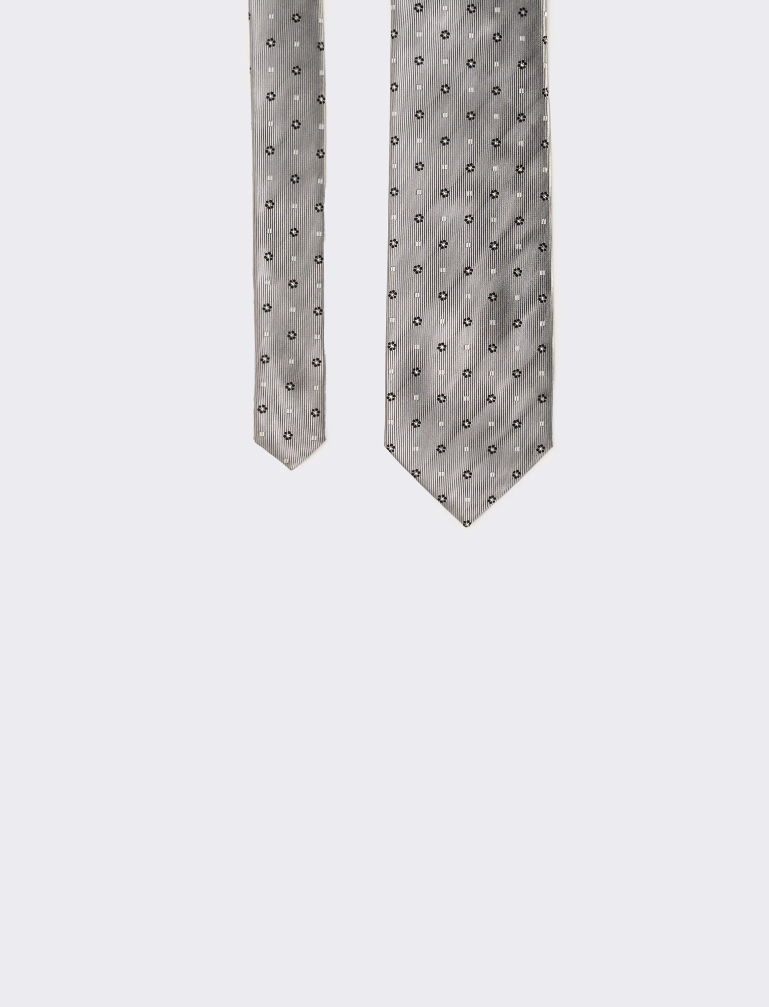 Cravatta uomo cerimonia 8cm - Grigio - Image 3