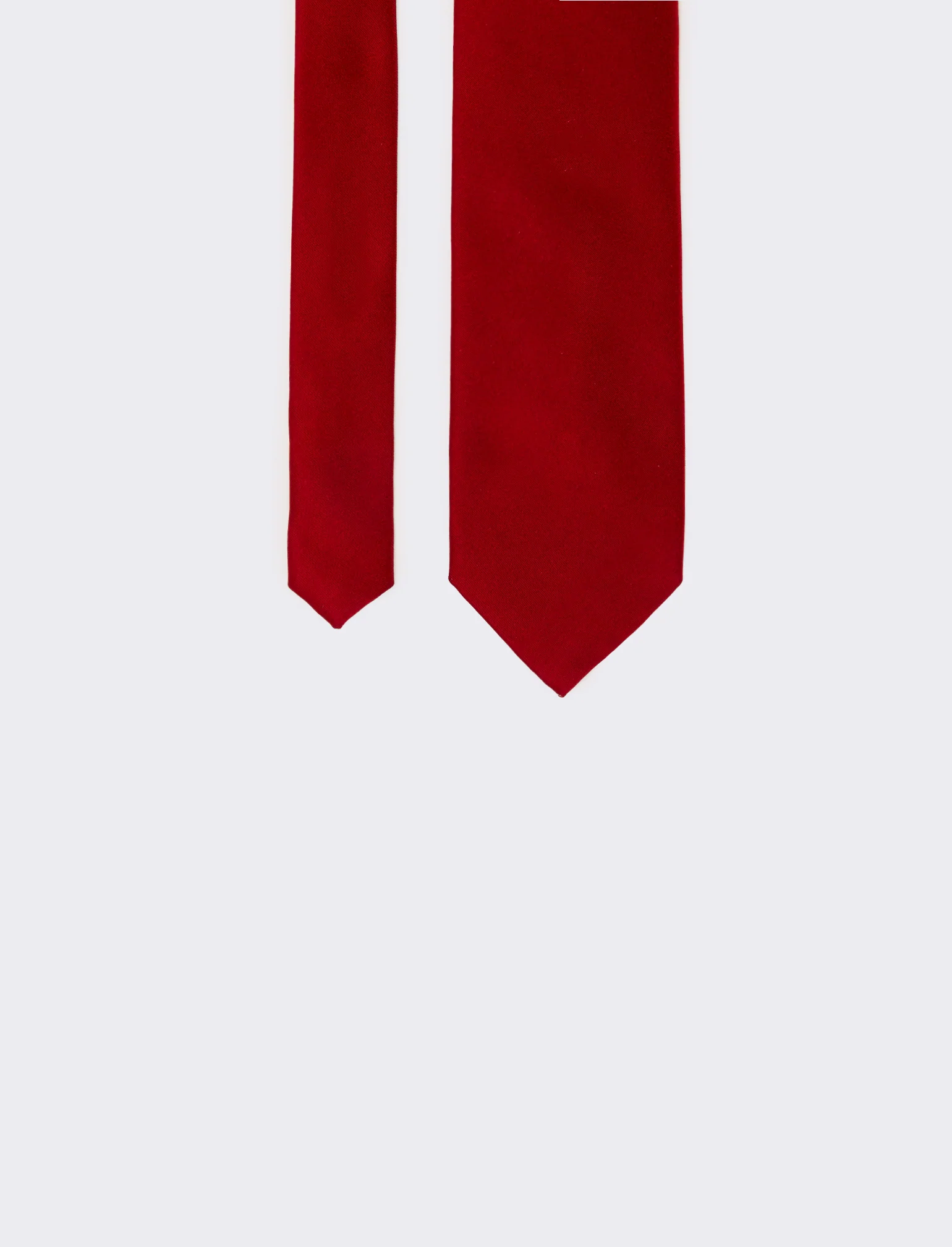 Cravatta uomo liscia 8cm - Rosso - Image 2