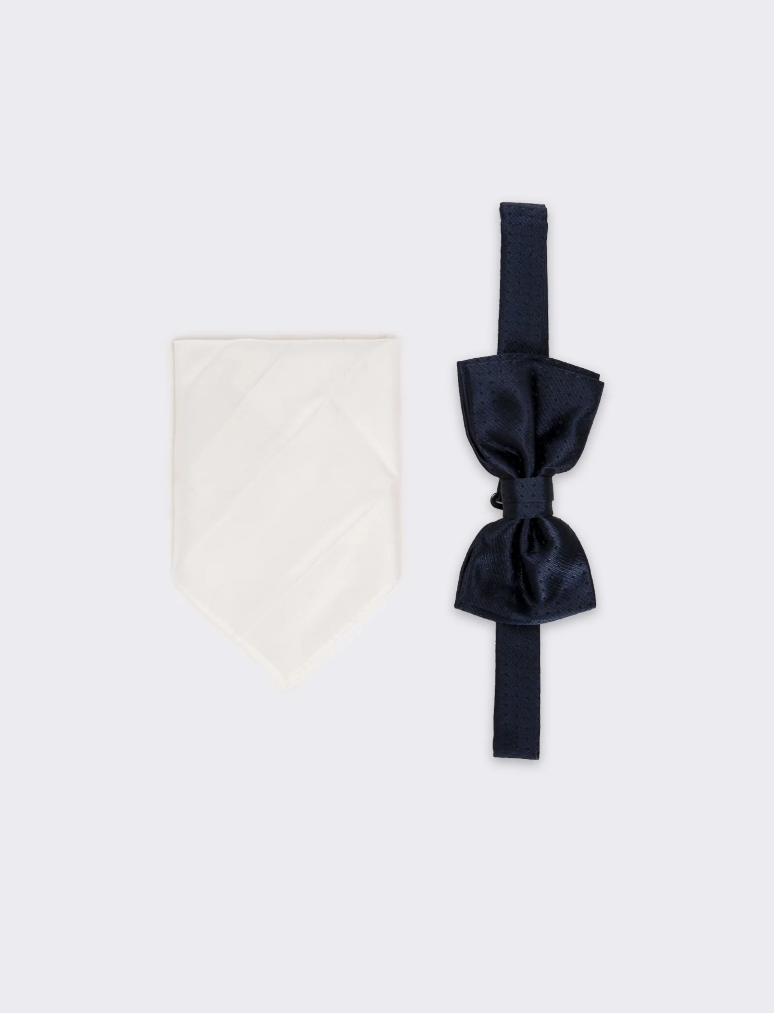 Cravatta uomo papillon+pochette - Blu