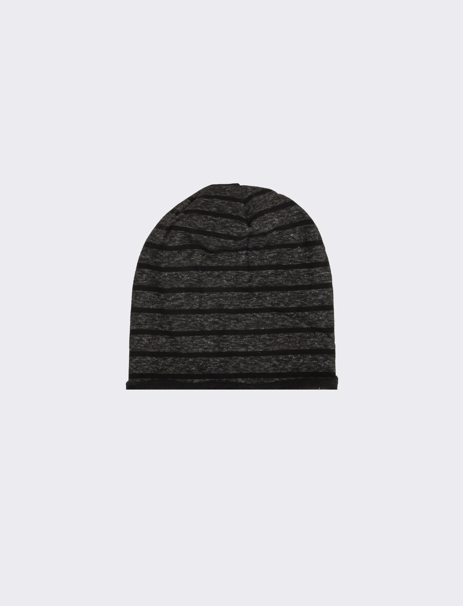 Cuffia a righe french terry uomo - Nero