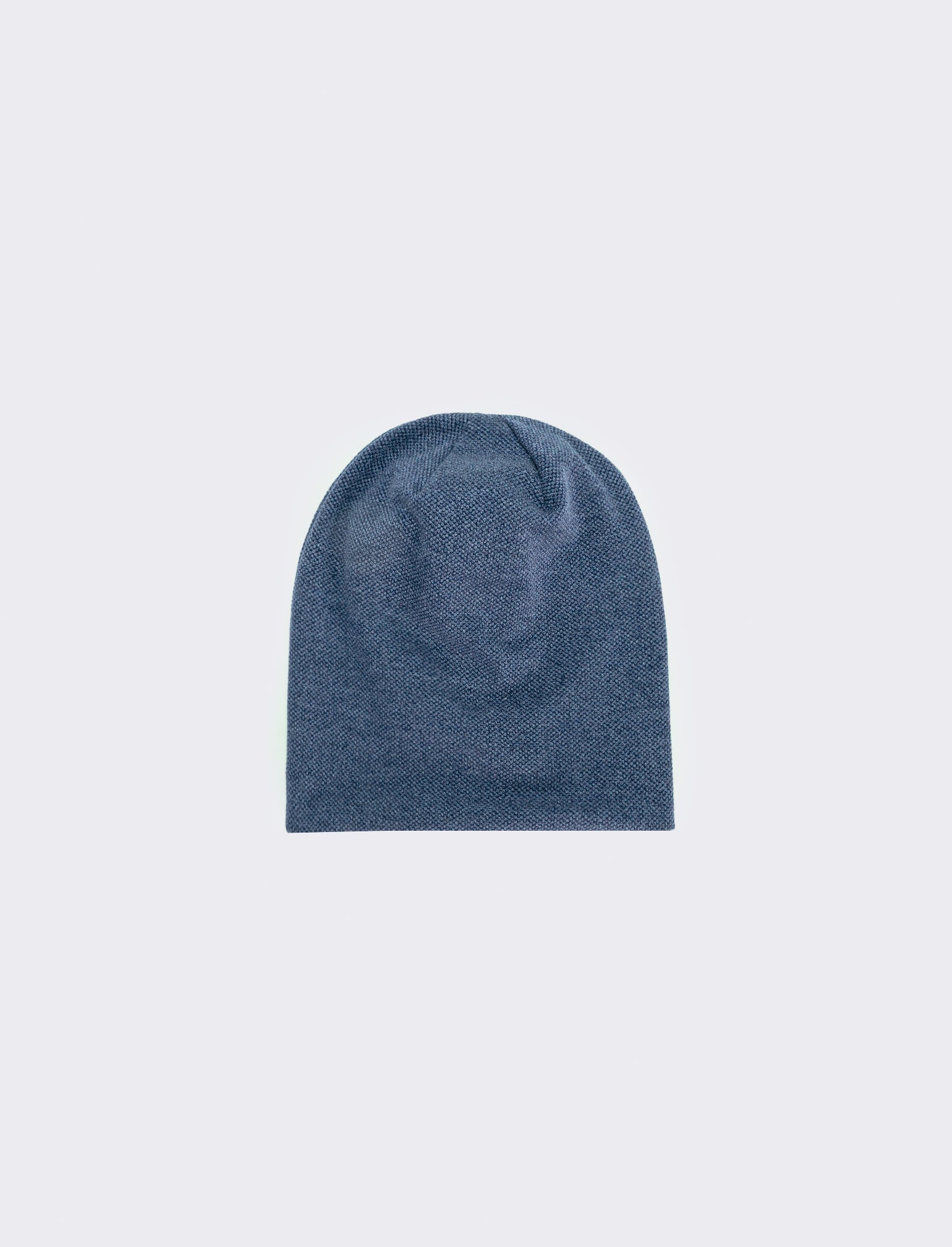 Cuffia melange in maglia larga elegante - Denim