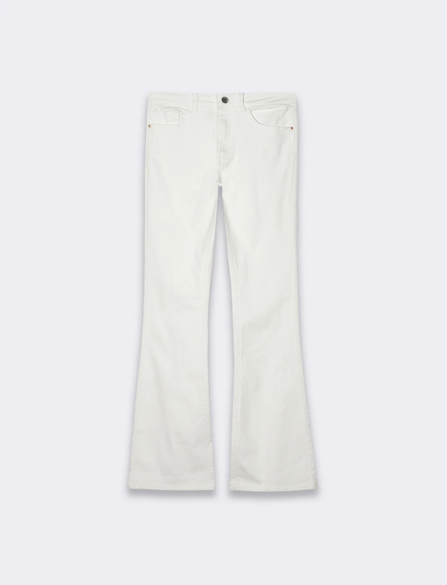 Denim bootcut regular waist da donna - Bianco - Image 4