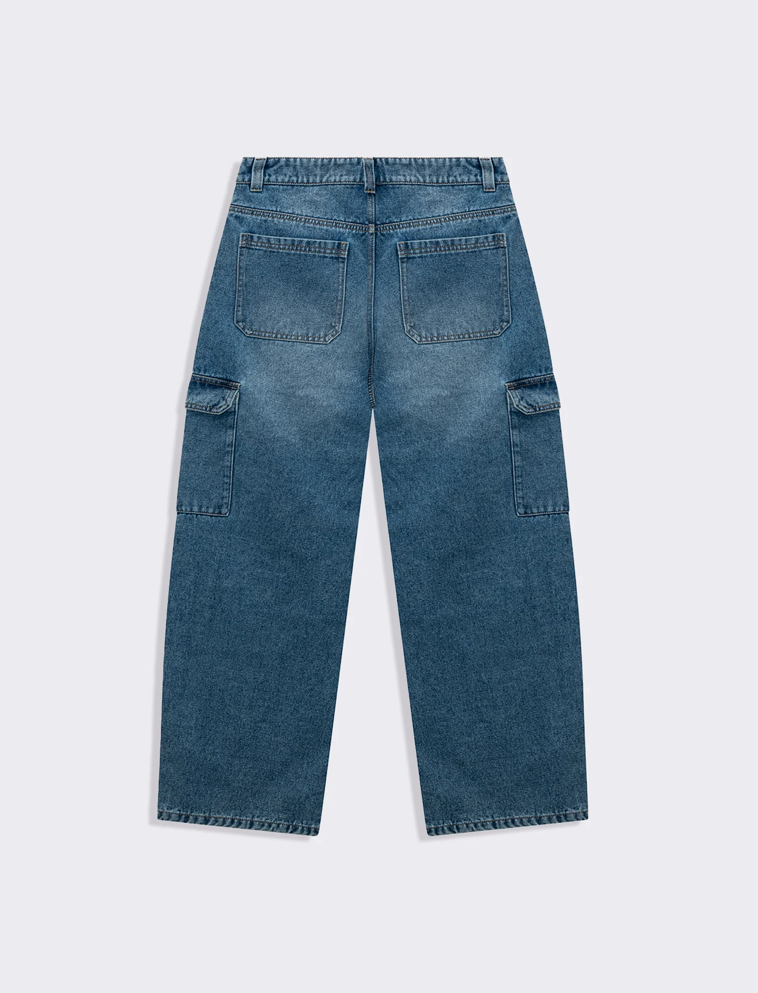 Denim cargo wide leg da donna - Denim - Image 5