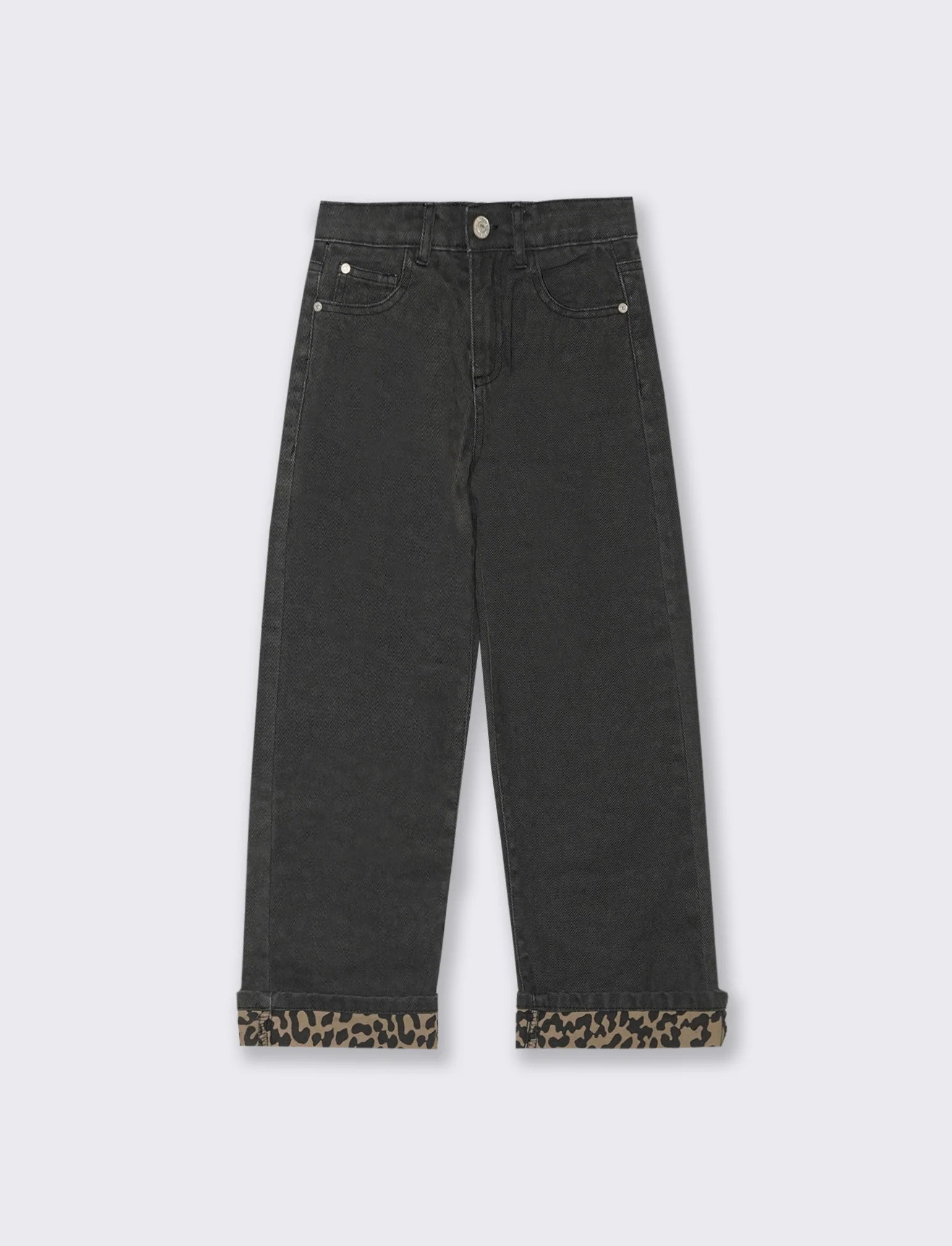 Denim gamba ampia - Maculato - Image 3