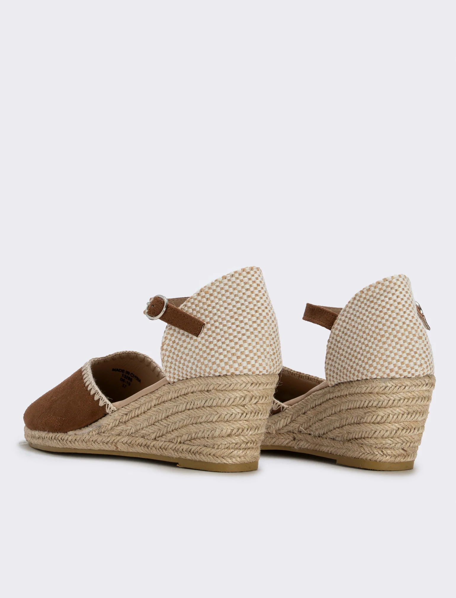 Espadrillas con cinturino e zeppa 60 mm - Cammello - Image 2