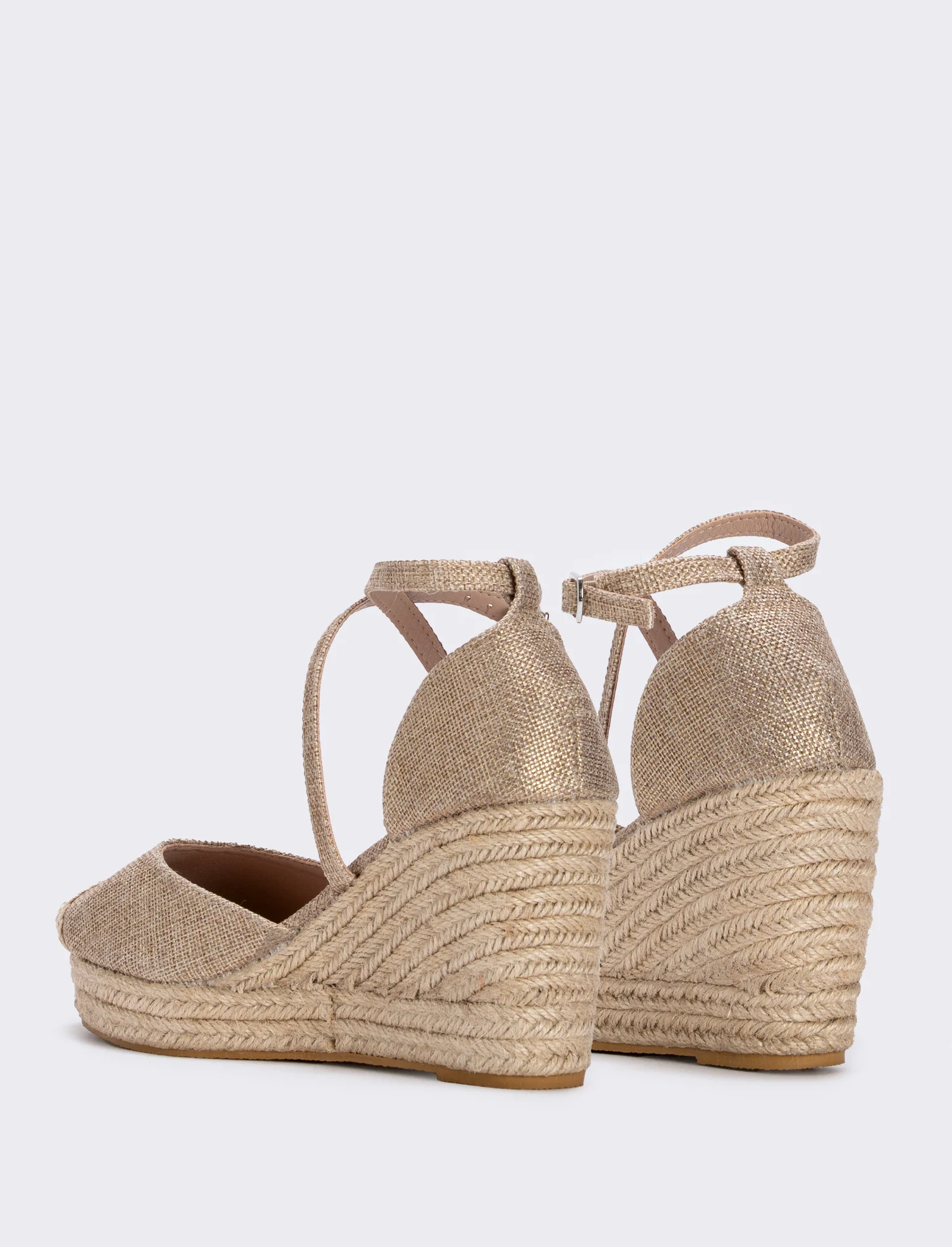 Espadrillas con zeppa da donna - Platino - Image 2