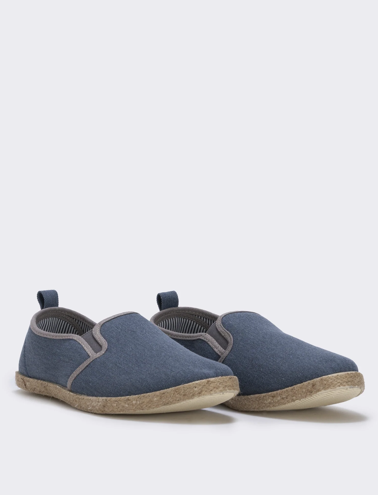 Espadrillas in canvas effetto denim uomo - Blu - Image 3