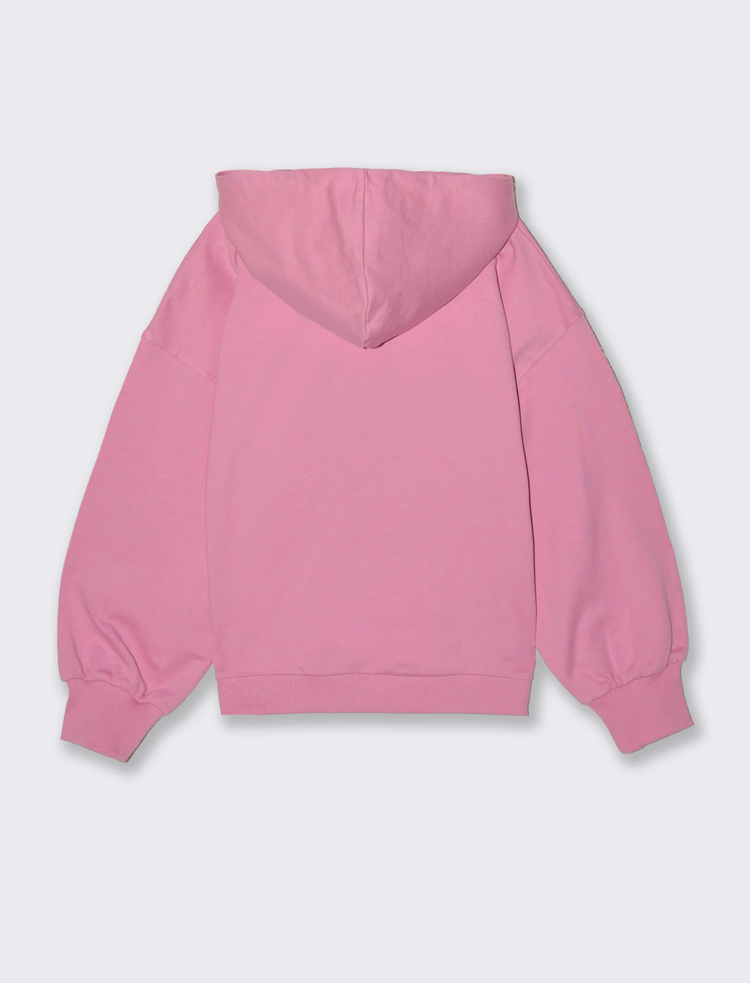 Felpa bambina con cappuccio e vestibilitÃ  loose - Rosa candy - Image 2