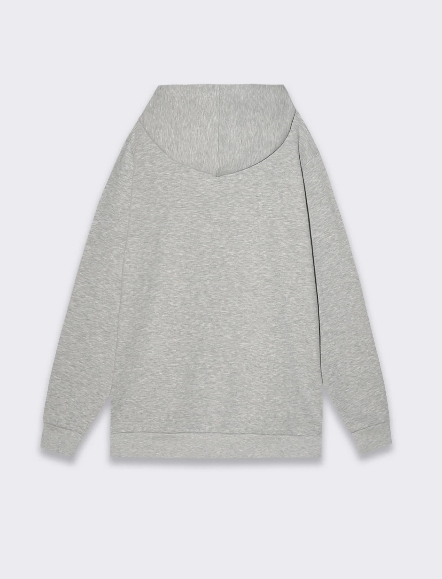 Felpa basic con cappuccio e cerniera da uomo - Grigio mel. - Image 6
