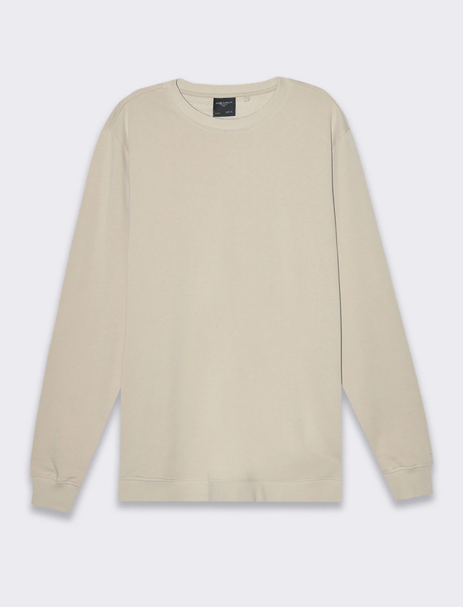 Felpa basic girocollo in cotone da uomo - Grigio ghiaccio - Image 4