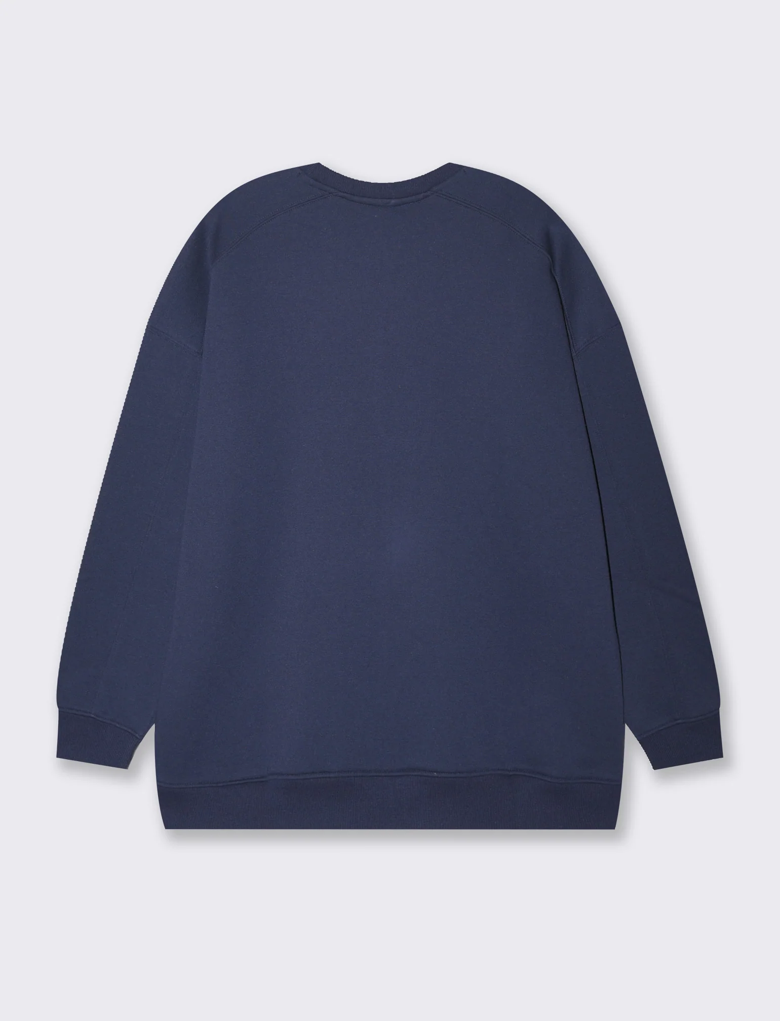 Felpa basic girocollo oversize da donna - Blu - Image 2