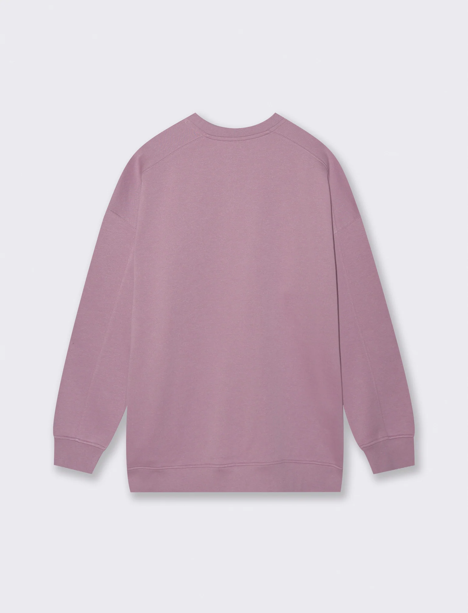 Felpa Basic Girocollo Oversize - Viola glicine - Image 2