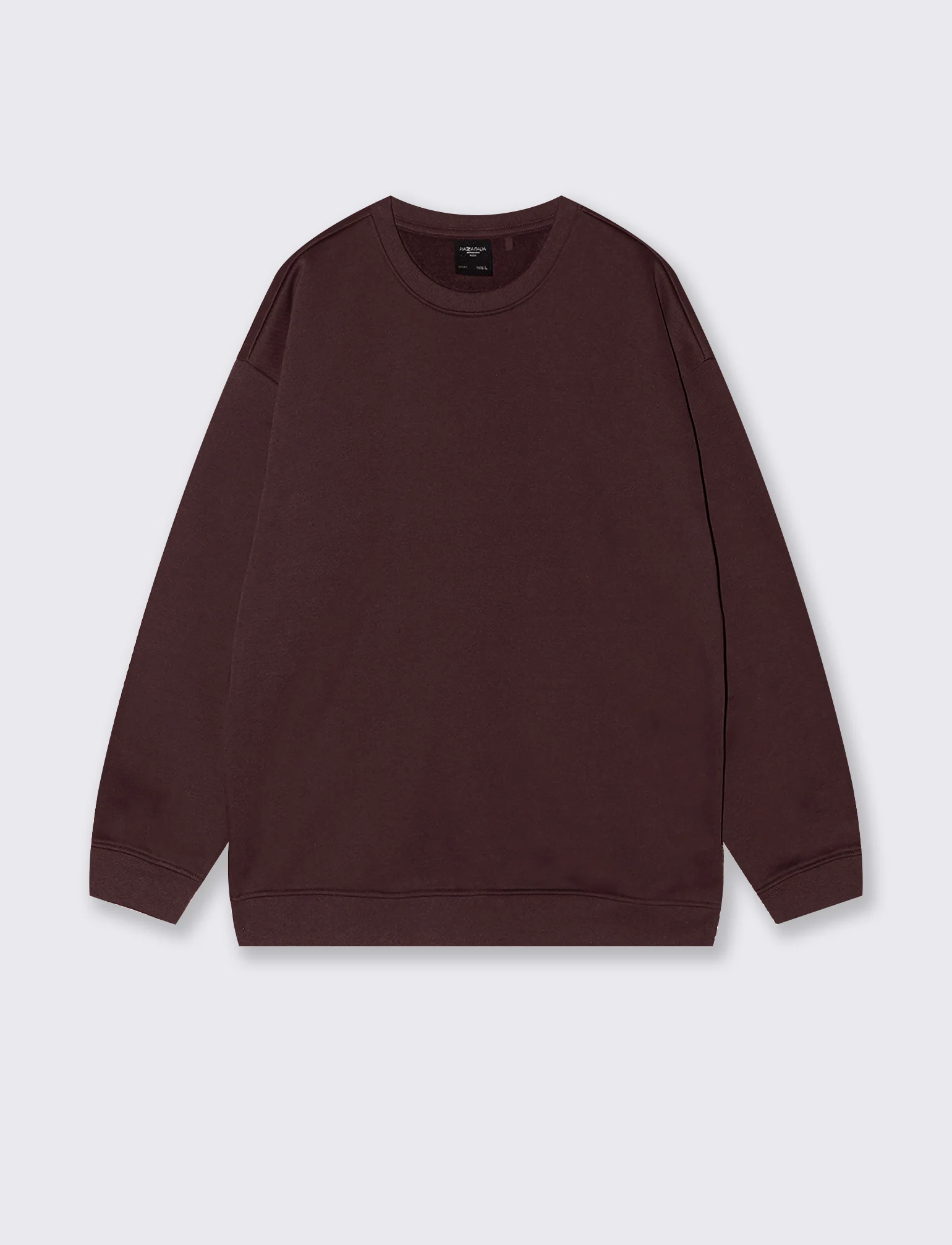 FELPA BASIC GIROCOLLO RELAXED FIT - Bordeaux - Image 4