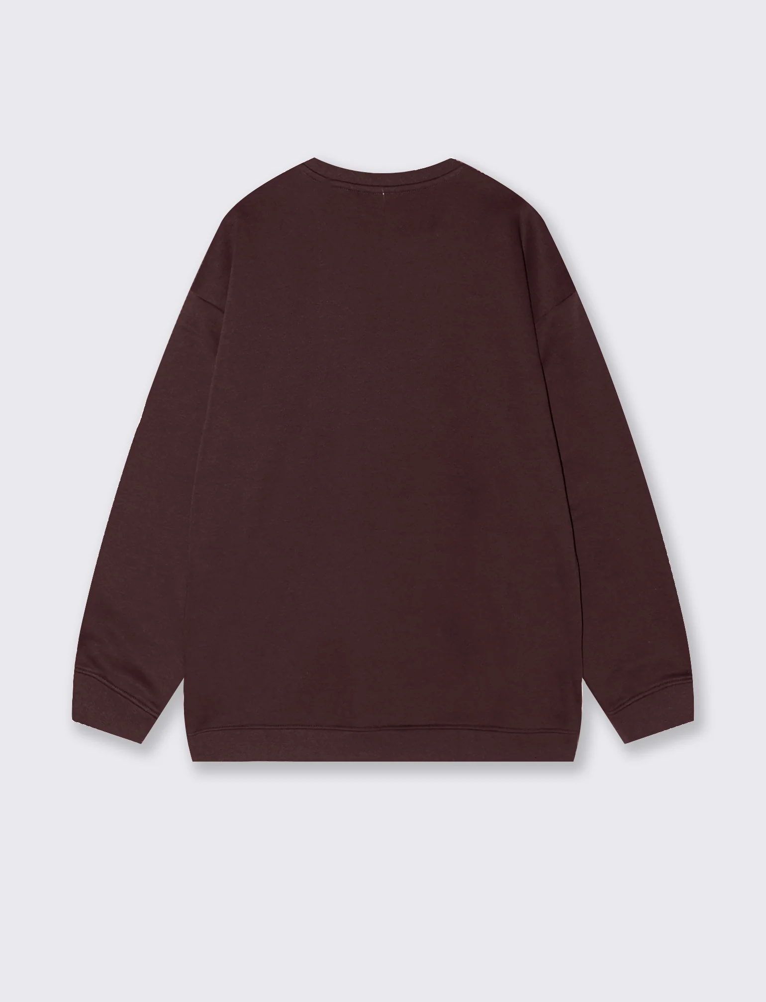 FELPA BASIC GIROCOLLO RELAXED FIT - Bordeaux - Image 5