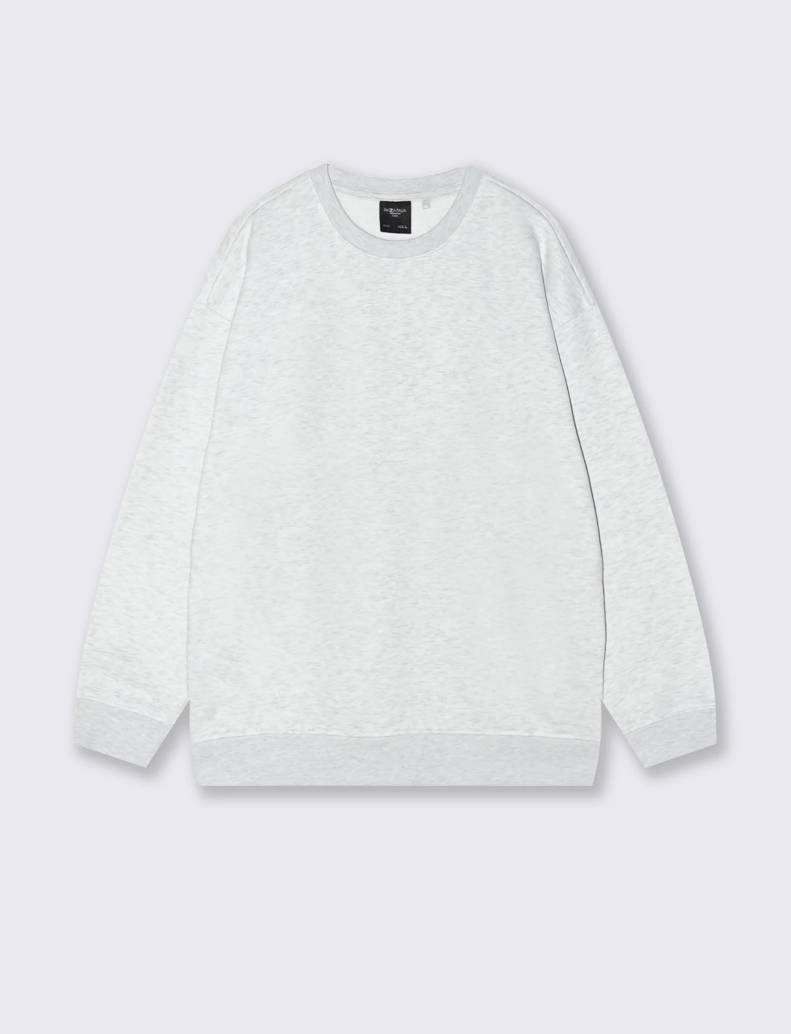 FELPA BASIC GIROCOLLO RELAXED FIT - Grigio mel.