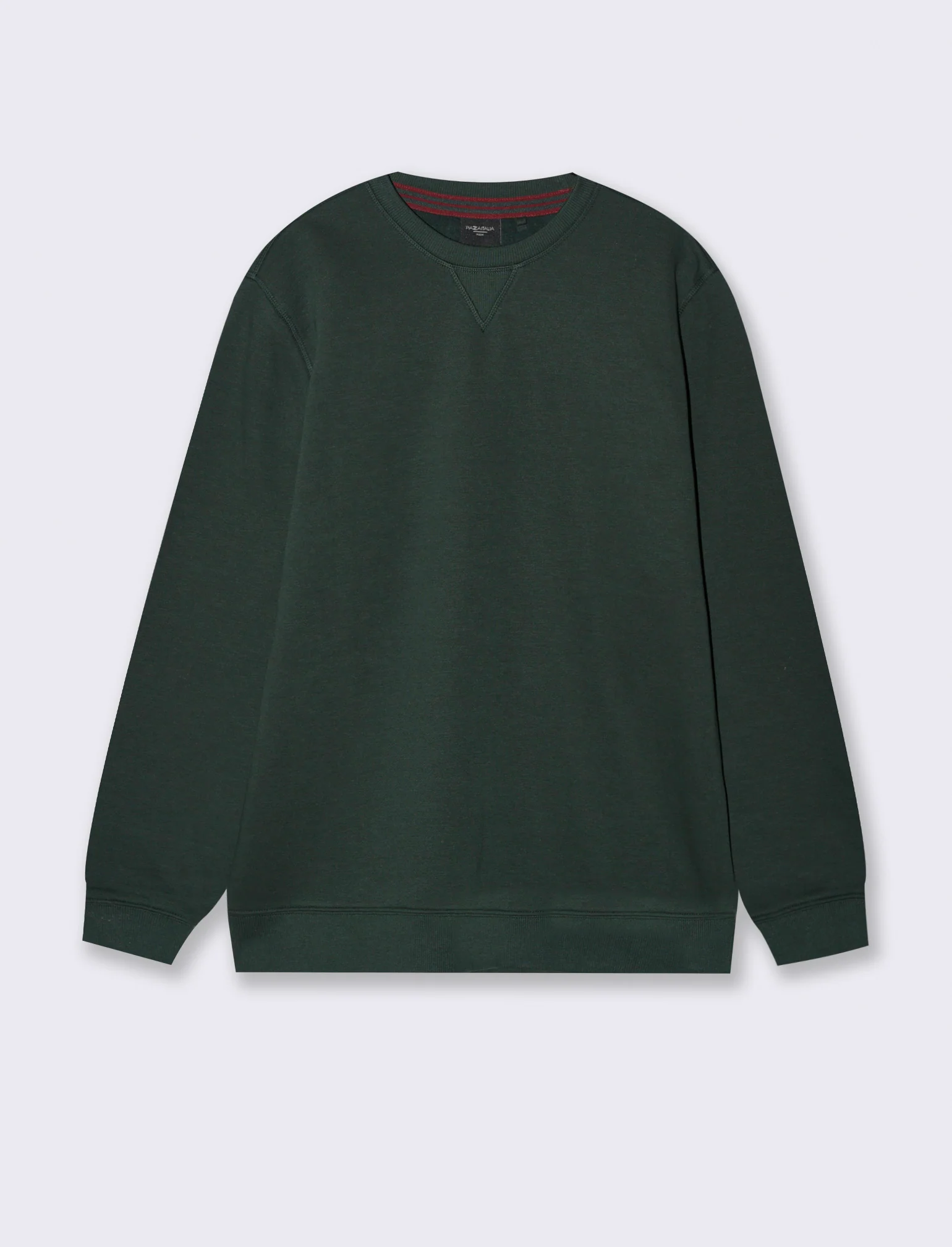 FELPA BASIC GIROCOLLO - Verde scuro