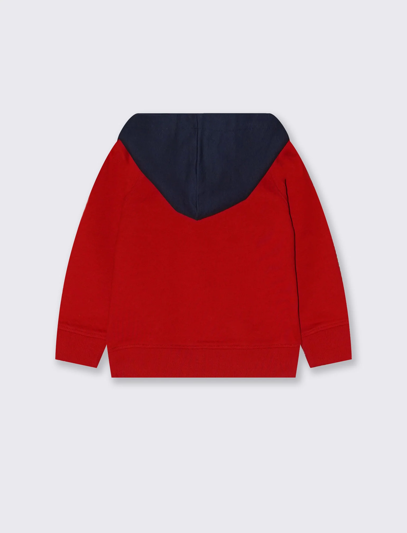 Felpa basica con cappuccio e stampa - Rosso - Image 2