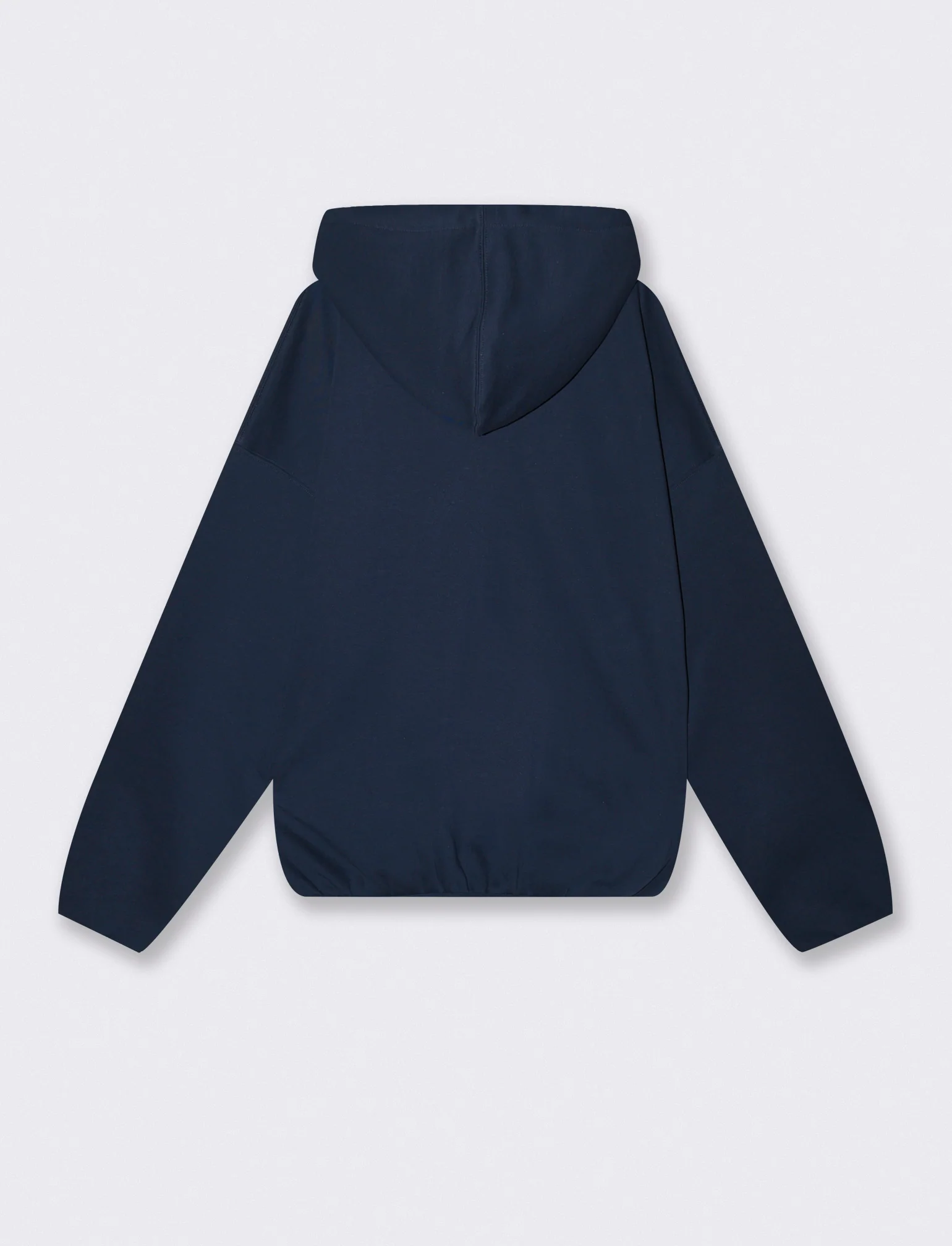 Felpa boxy con cappuccio e ricamo - Blu - Image 5