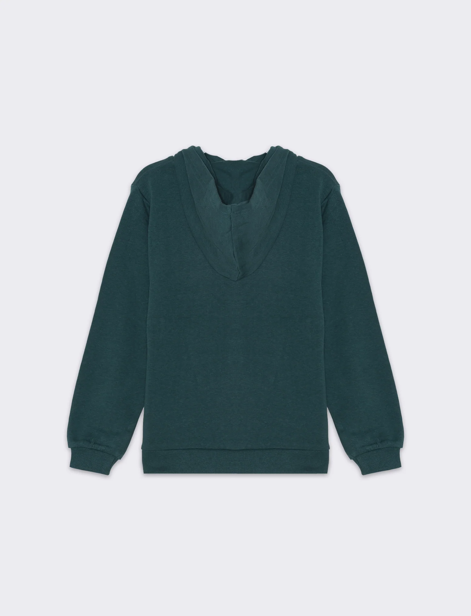 Felpa chiusa con cappuccio da bambino - Verde Ottanio - Image 2