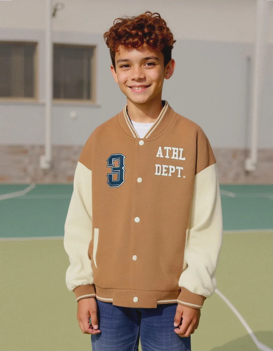 FELPA COLLEGE - Beige biscotto