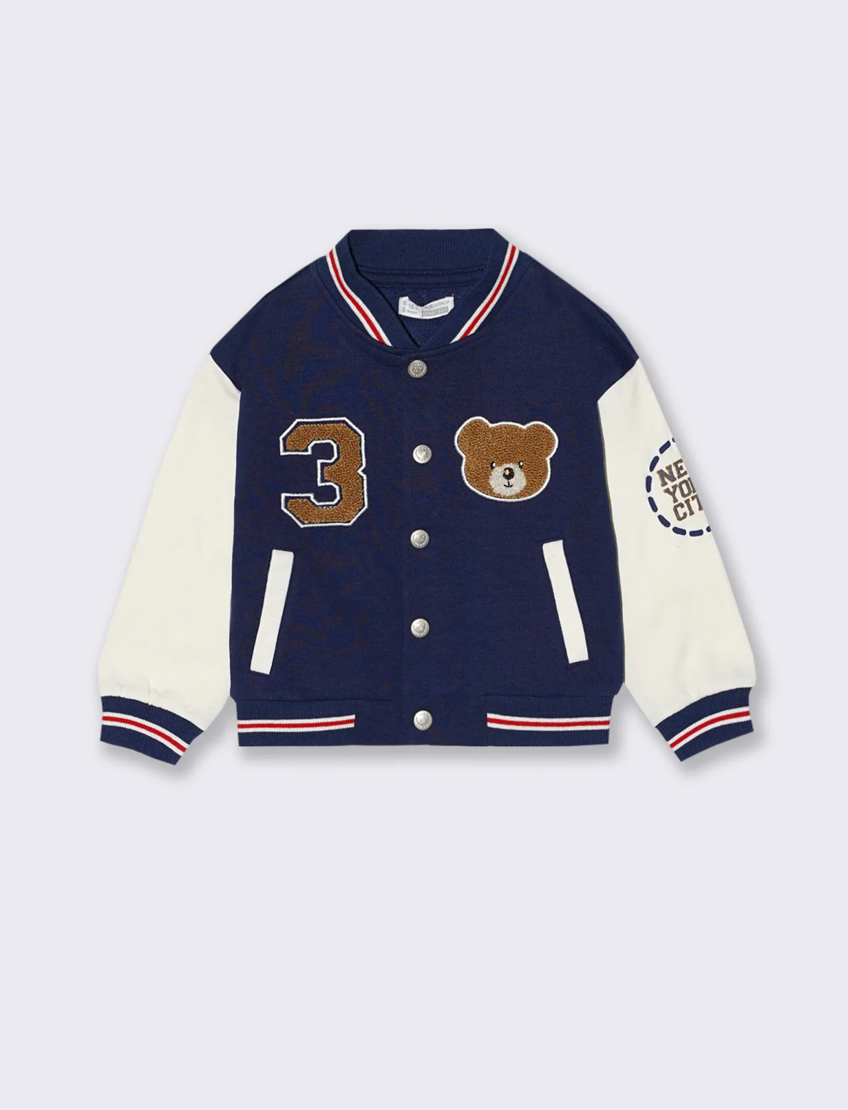 Felpa college con patch - Blu