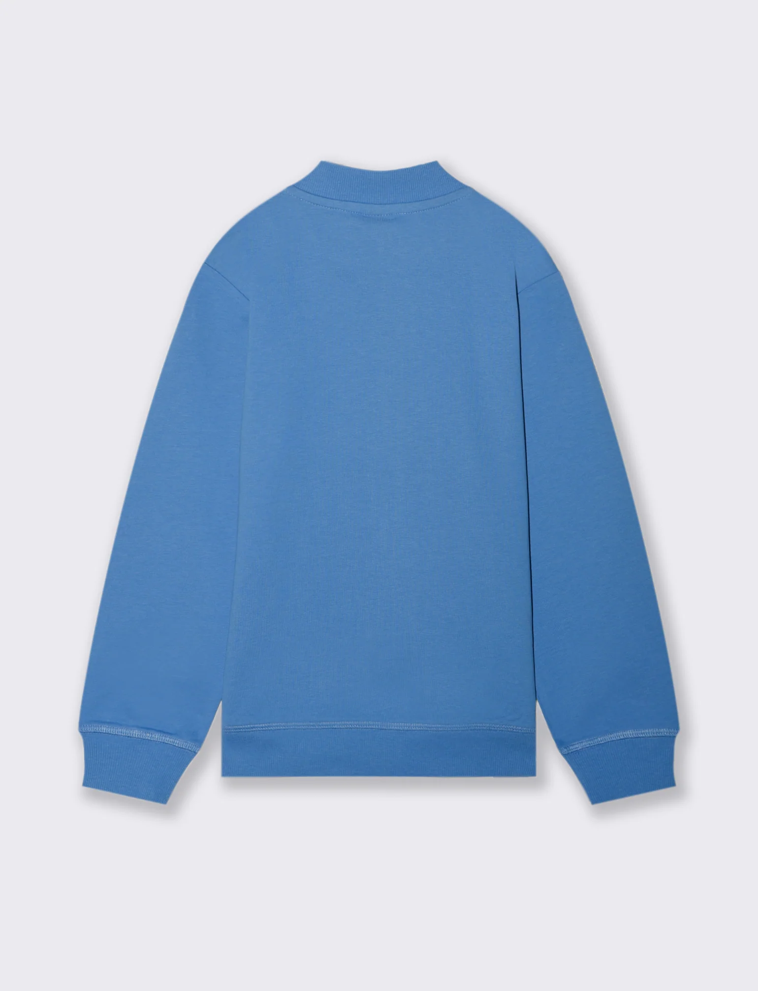 Felpa collo alto con zip. - Blu oceano - Image 3