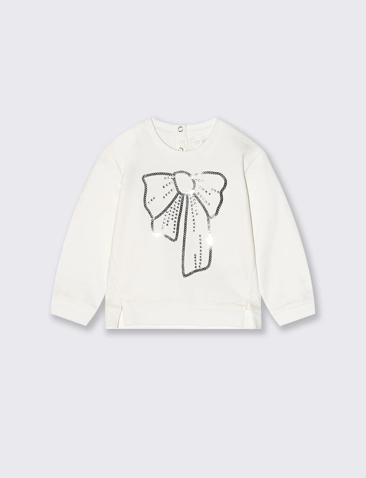 Felpa con applicazioni - Bianco latte